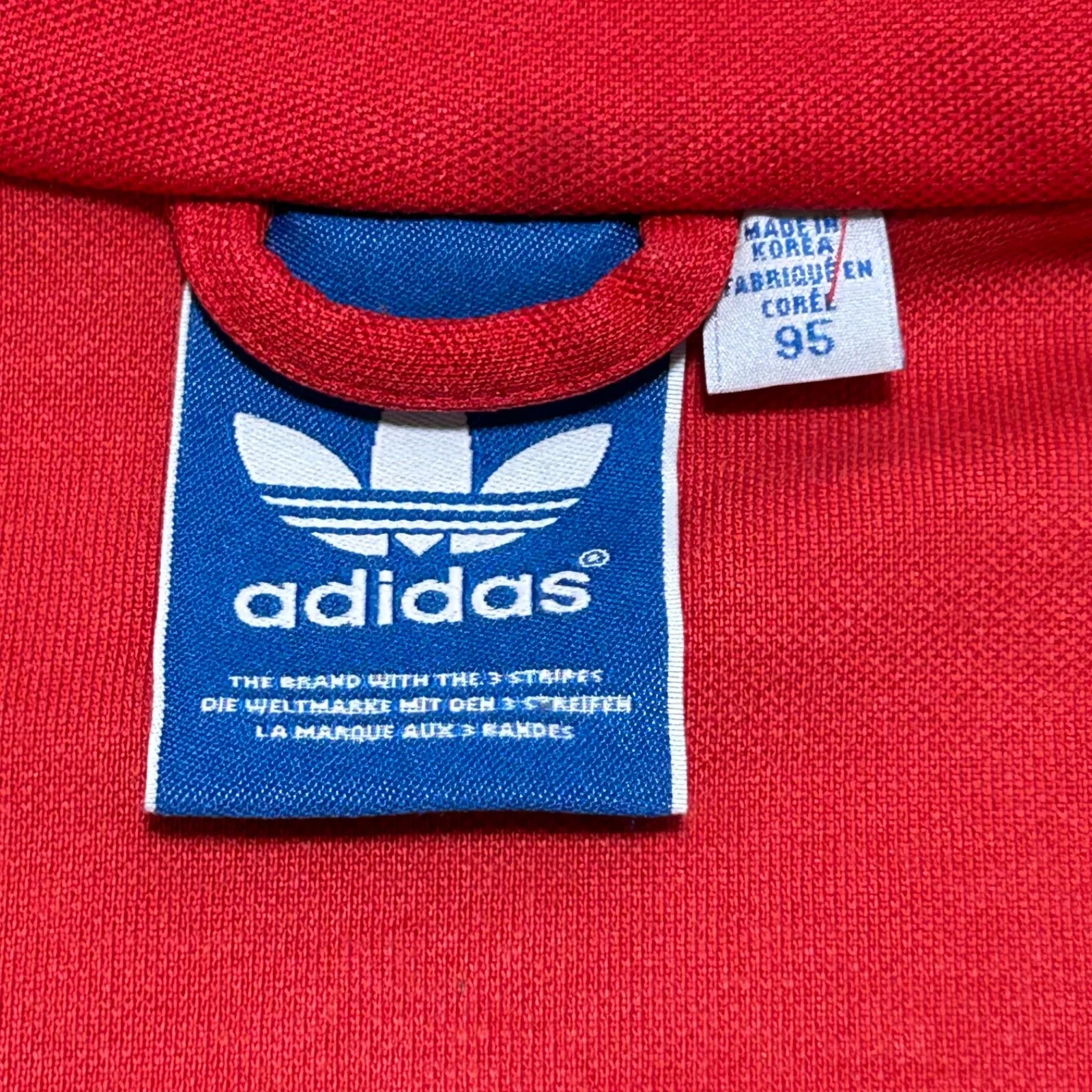 adidas Firebird Track Jacket Tracksuit Track TOP Red 3 Stripe.