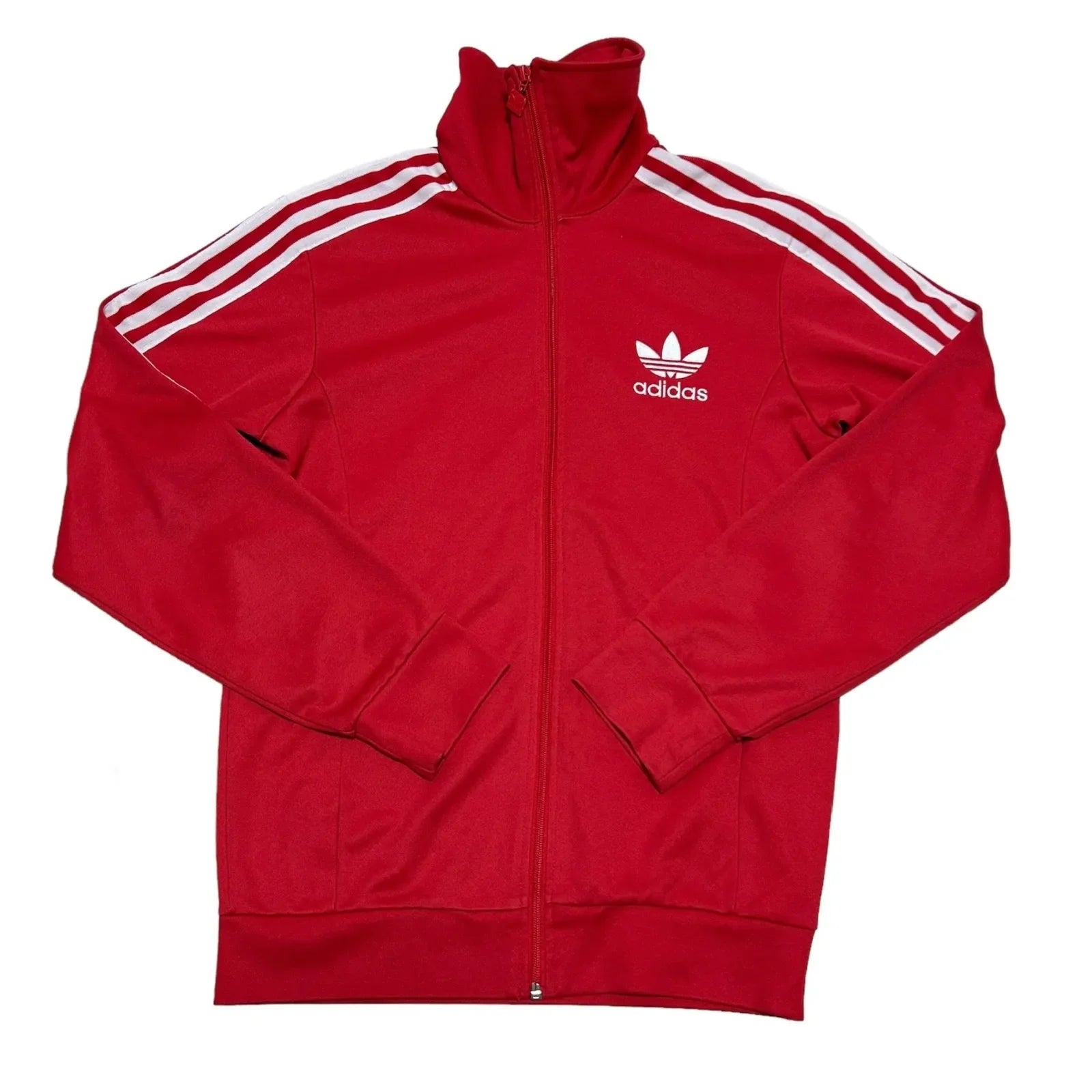 adidas Firebird Track Jacket Tracksuit Track TOP Red 3 Stripe.