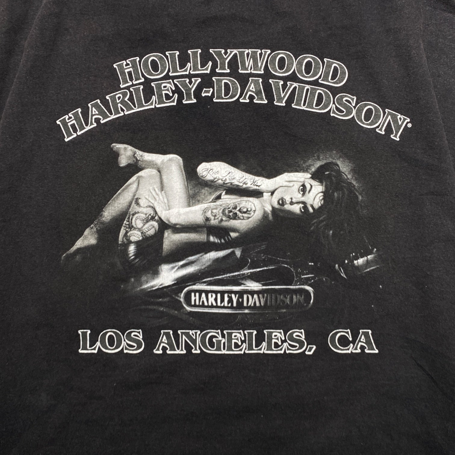 HARLEY-DAVIDSON MOTOR CYCLES Tee skull Los Angeles Single Stitch