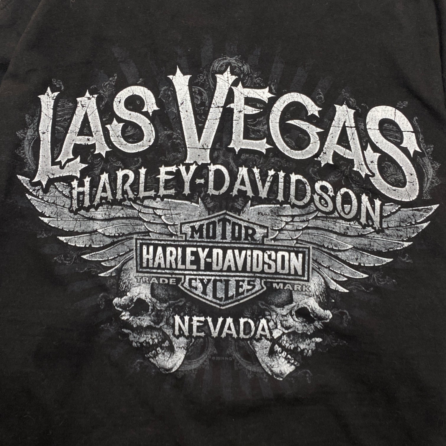 HARLEY-DAVIDSON CYCLES Las Vegas NEVADA Tee skull wings