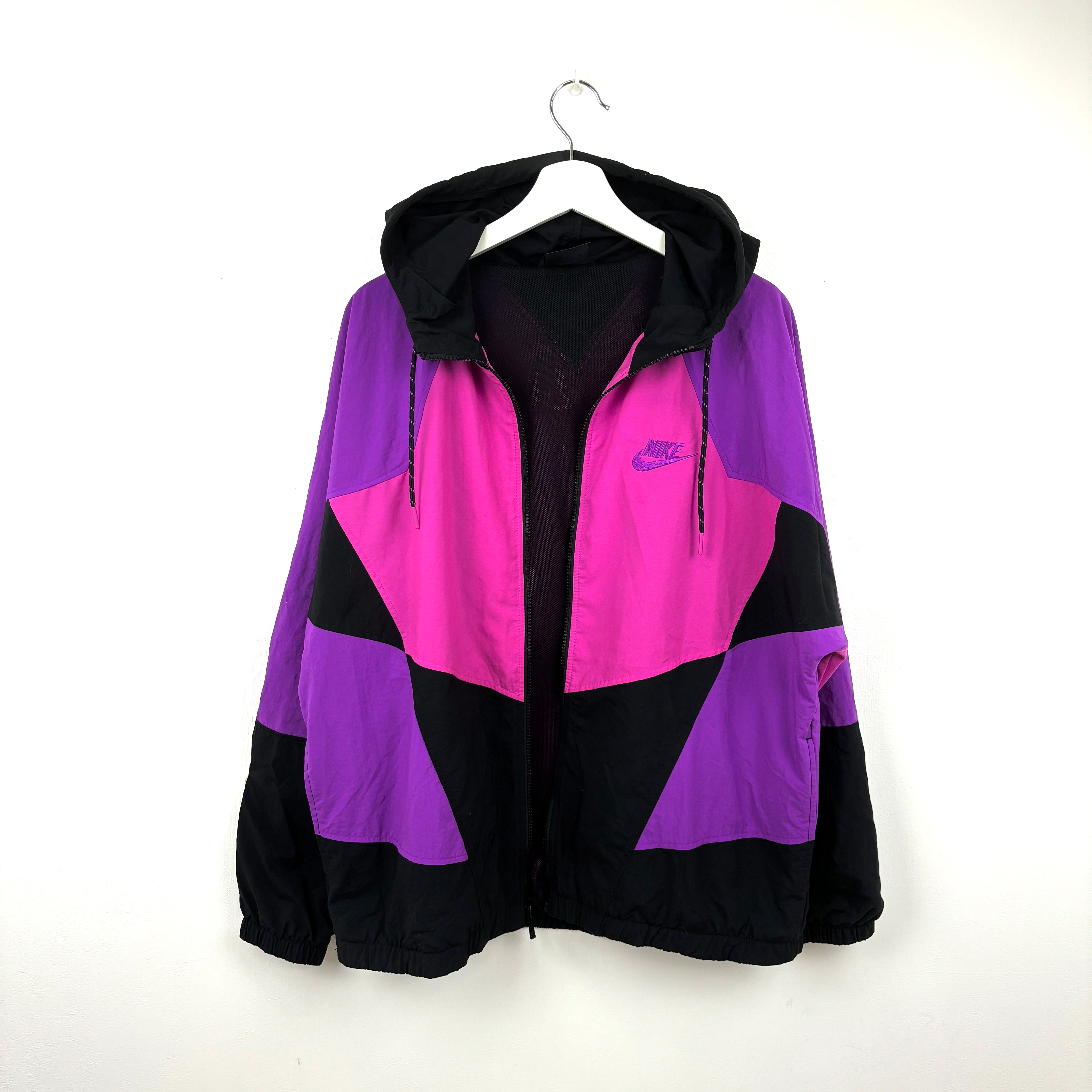 NIKE nylon fooded jacket pink.