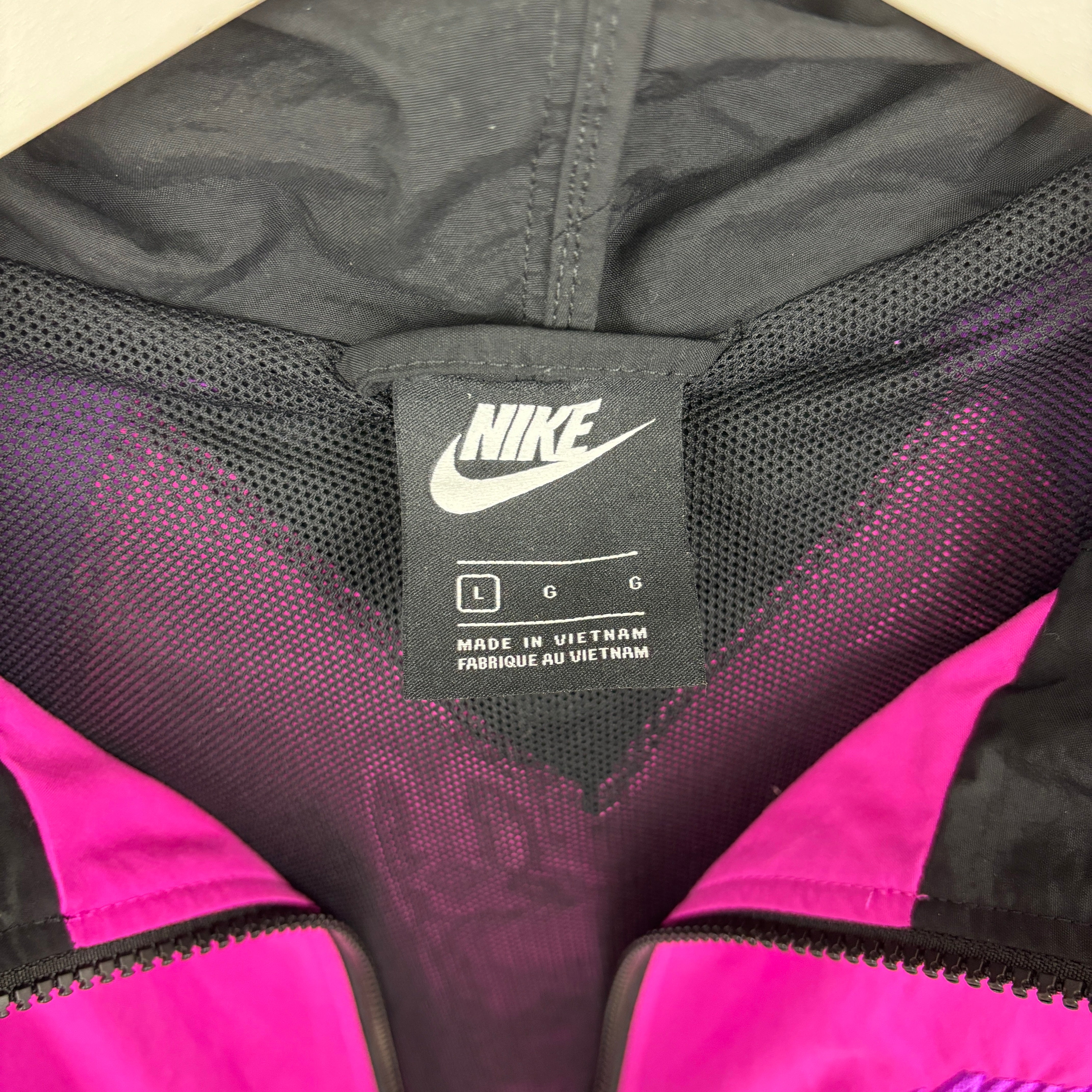 NIKE nylon fooded jacket pink.