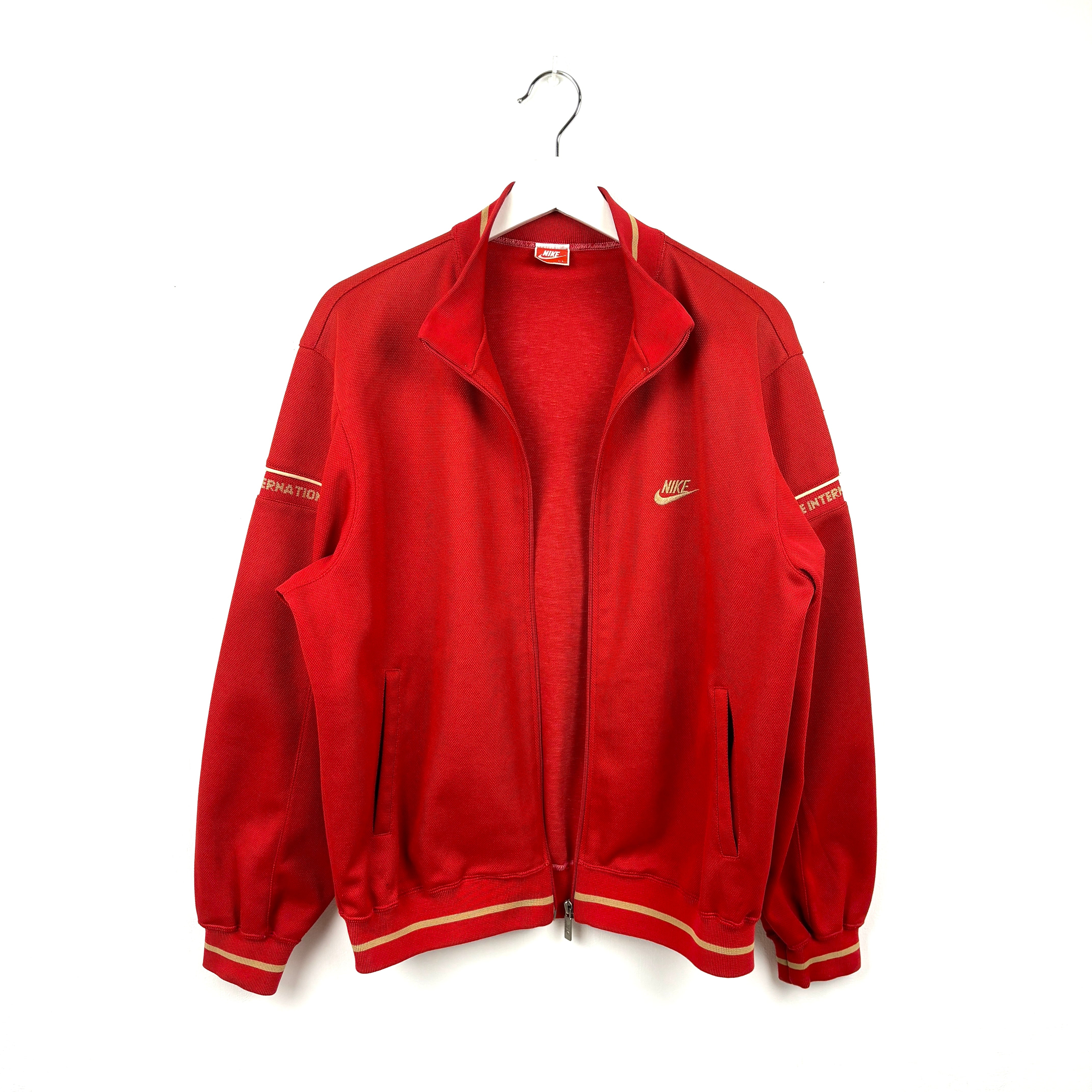 NIKE Track Jacket red goldline.