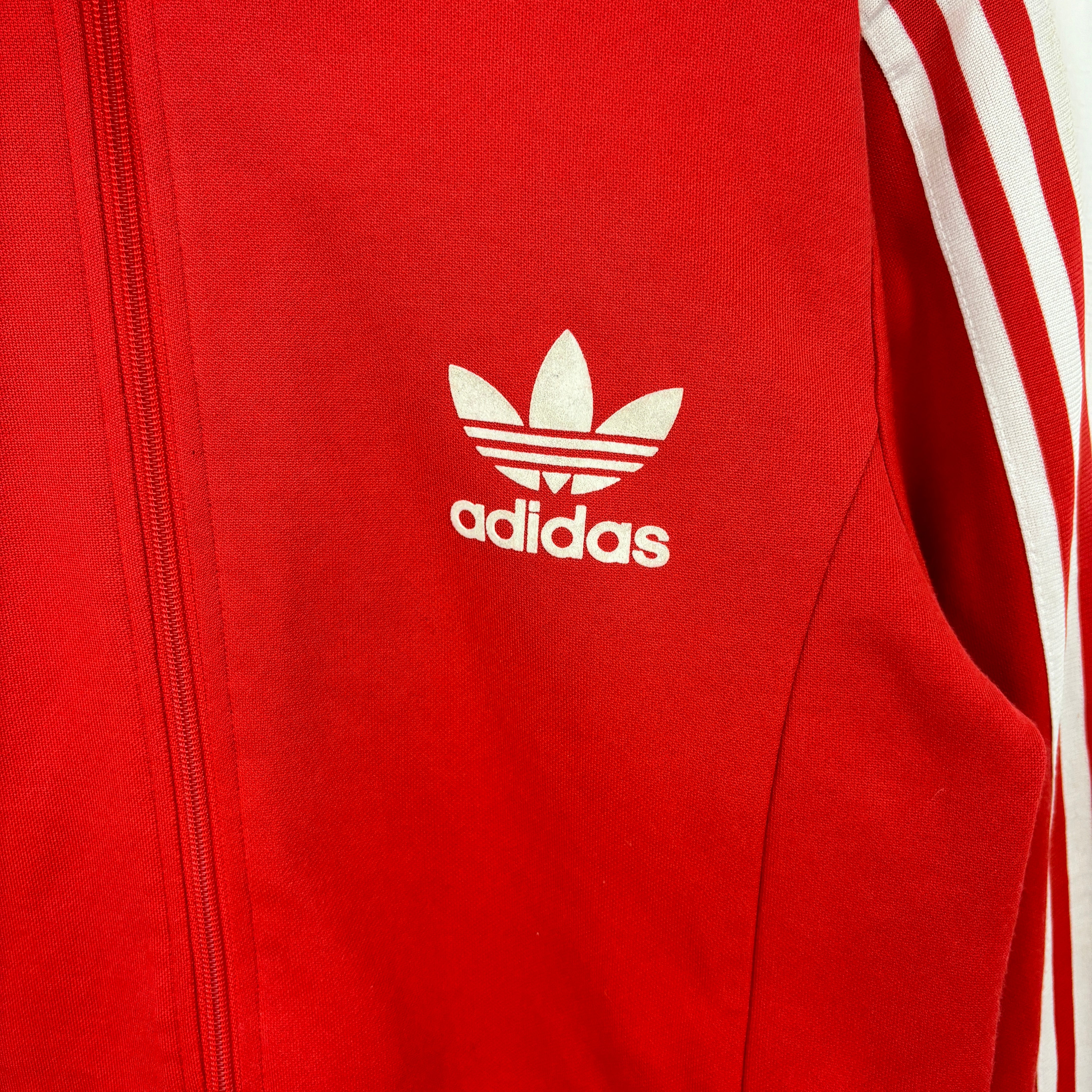 adidas Firebird Track Jacket Tracksuit Track TOP Red 3 Stripe.