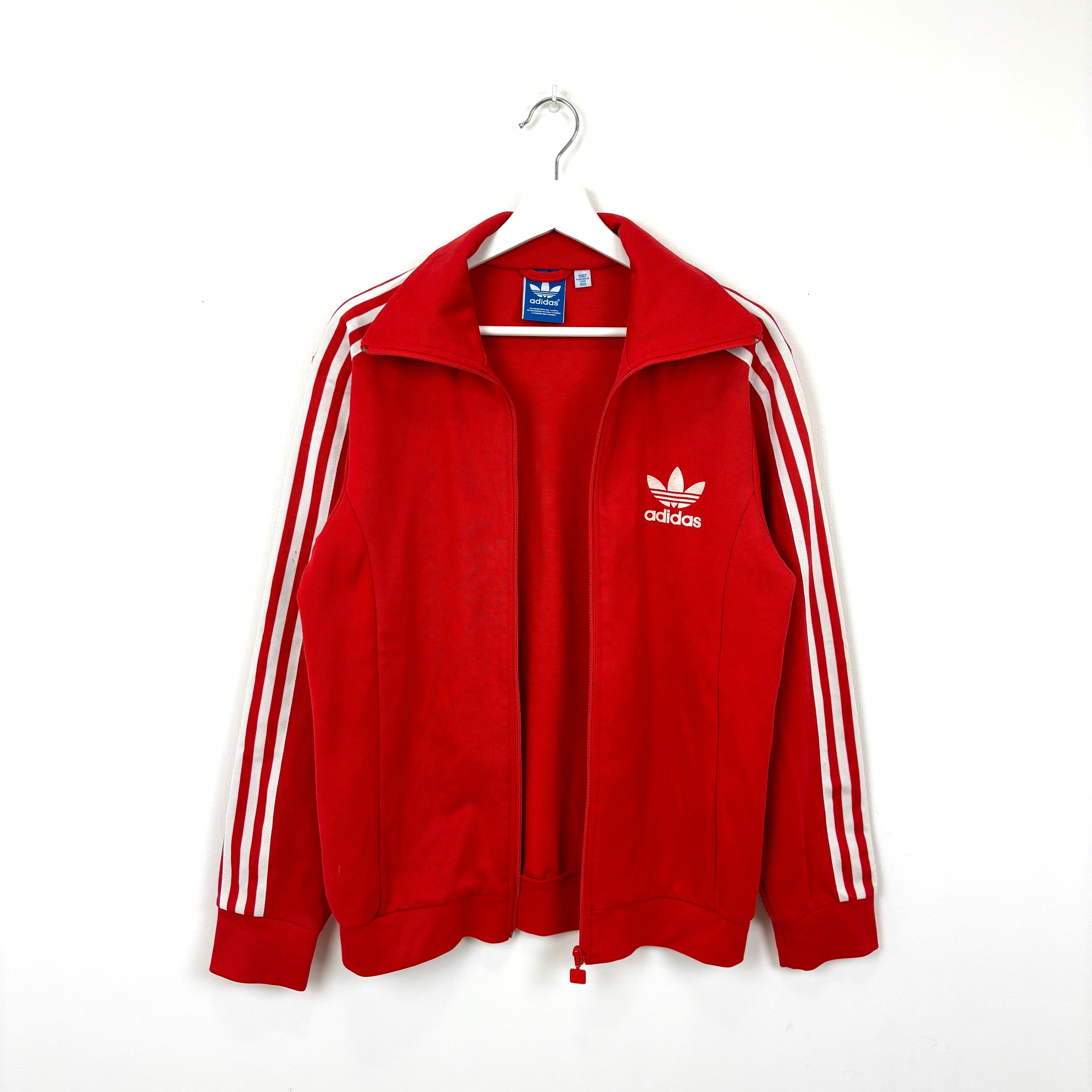 adidas Firebird Track Jacket Tracksuit Track TOP Red 3 Stripe.