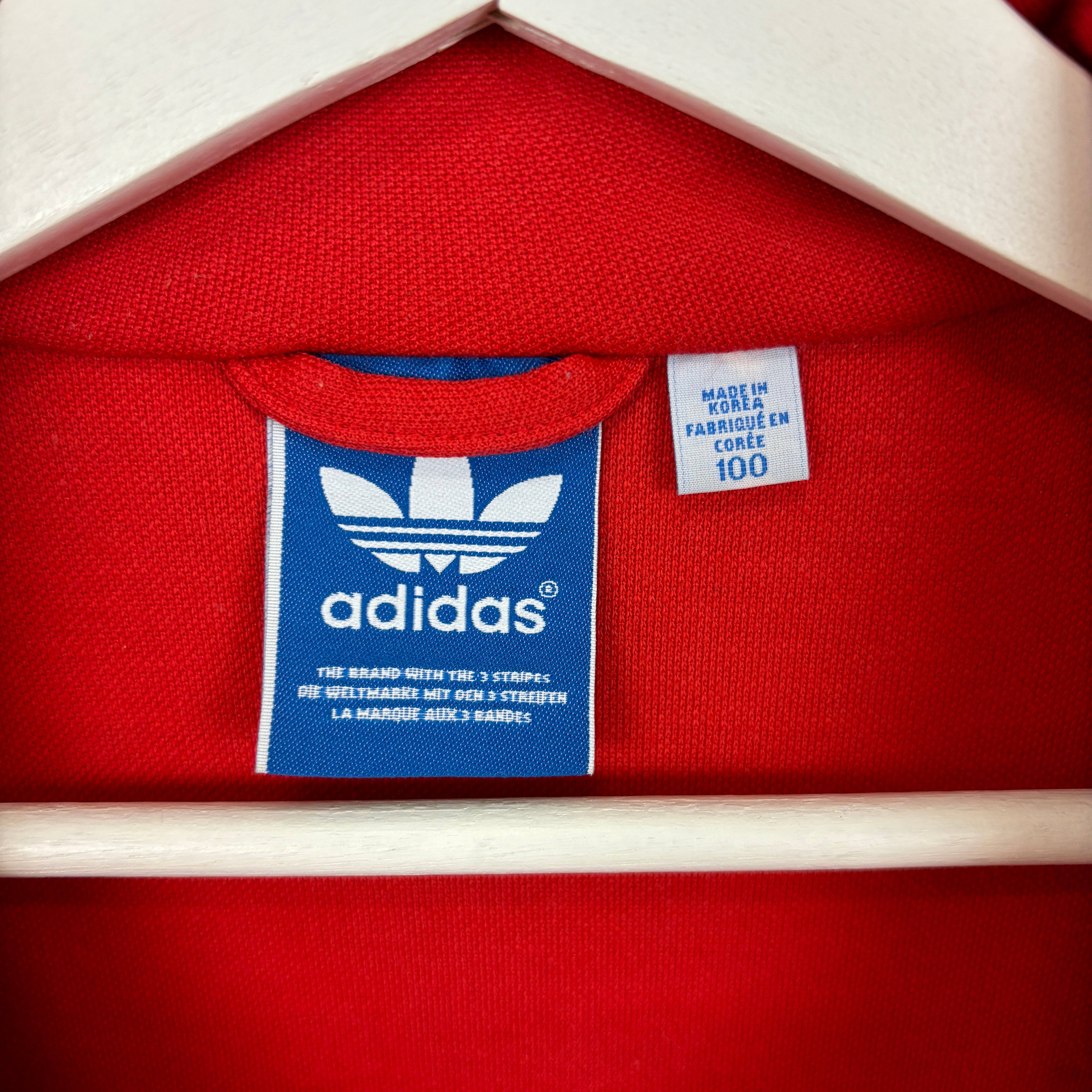 生まれのブランドで Firebird adidas Track Stripe 3 Red TOP Track Tracksuit Jacket 洋書