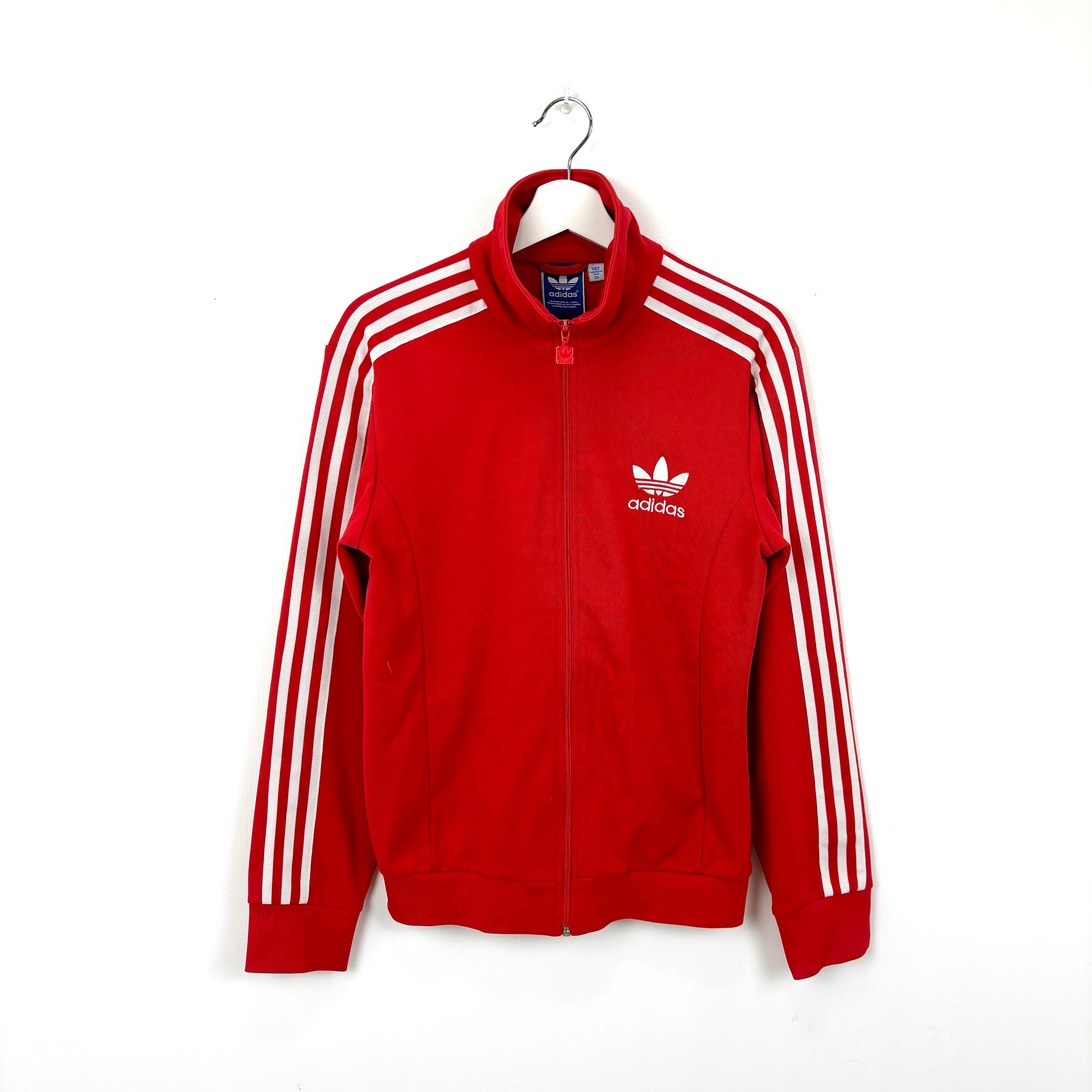 adidas Firebird Track Jacket Tracksuit Track TOP Red 3 Stripe.