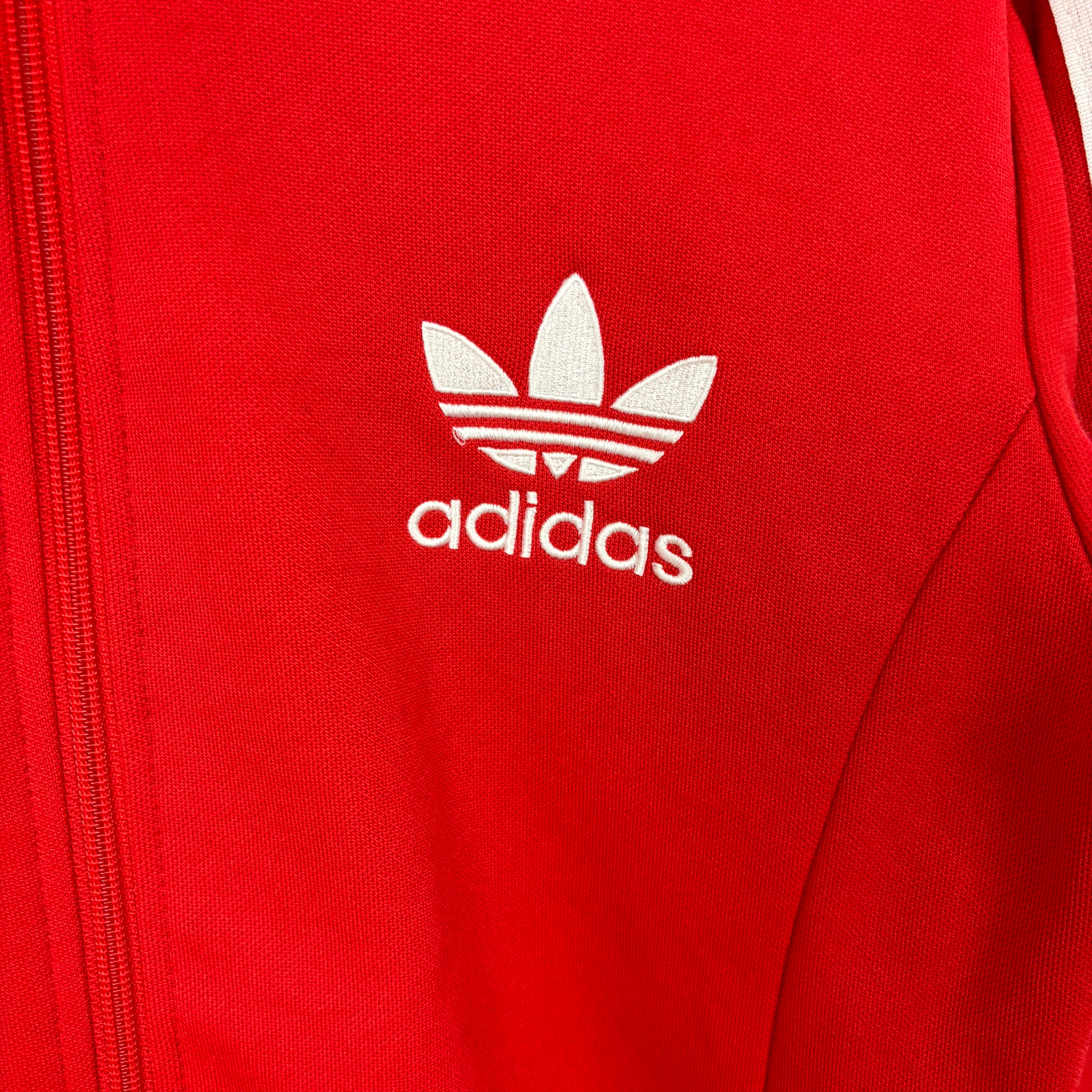 adidas Firebird Track Jacket Tracksuit Track TOP Red 3 Stripe.