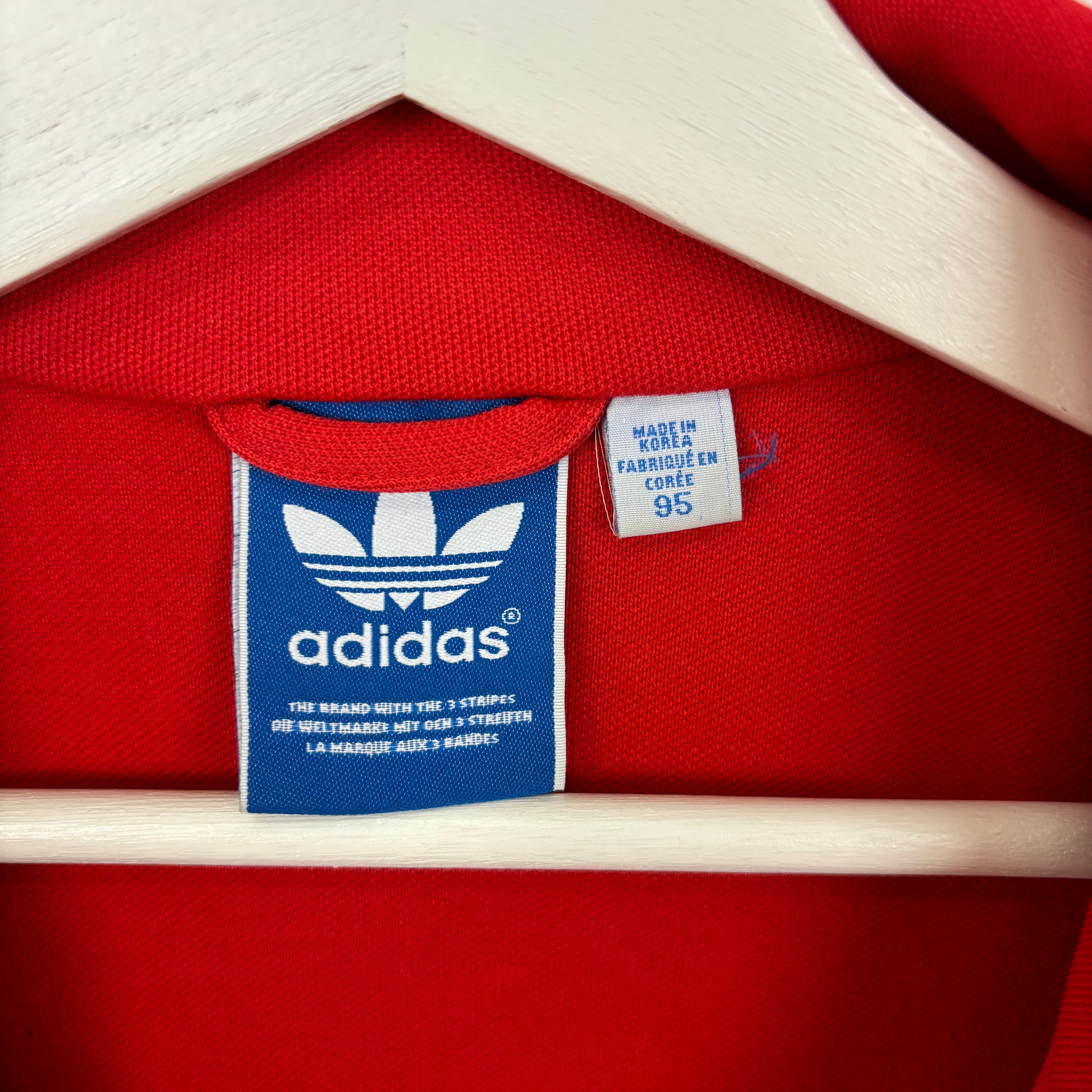 adidas Firebird Track Jacket Tracksuit Track TOP Red 3 Stripe.