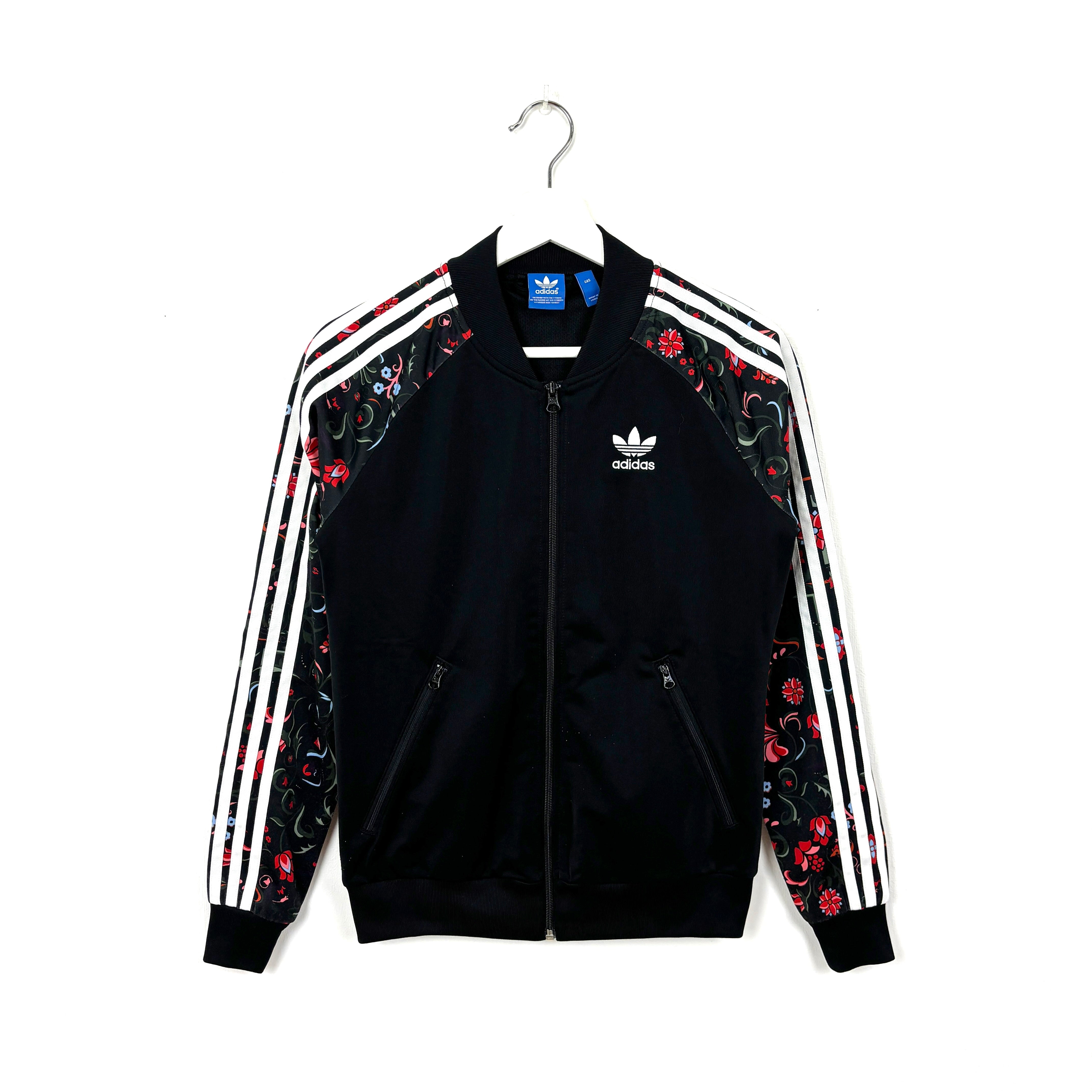 adidas Firebird Track Jacket Tracksuit Track TOP 3 Stripe black Flower print