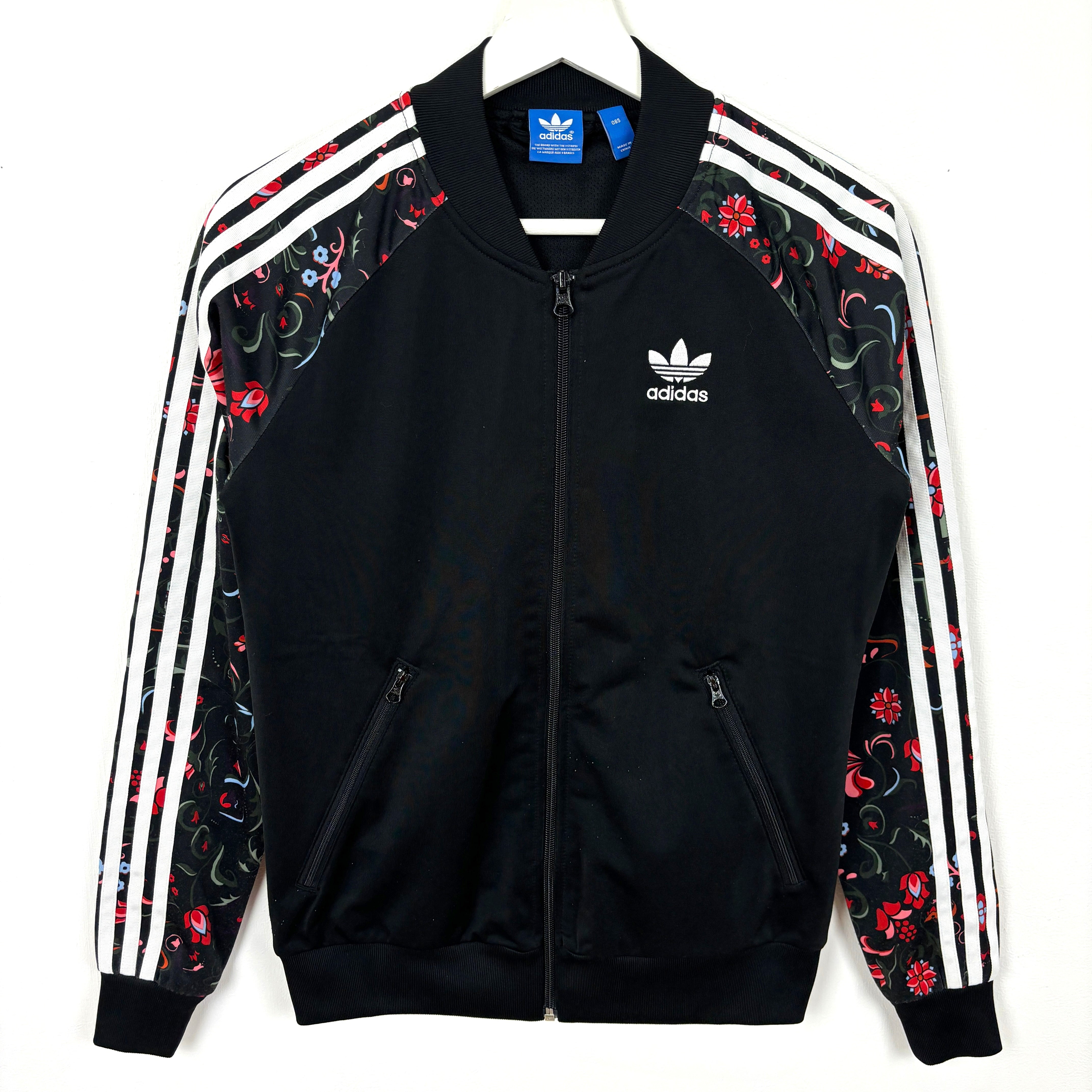 adidas Firebird Track Jacket Tracksuit Track TOP 3 Stripe black Flower print