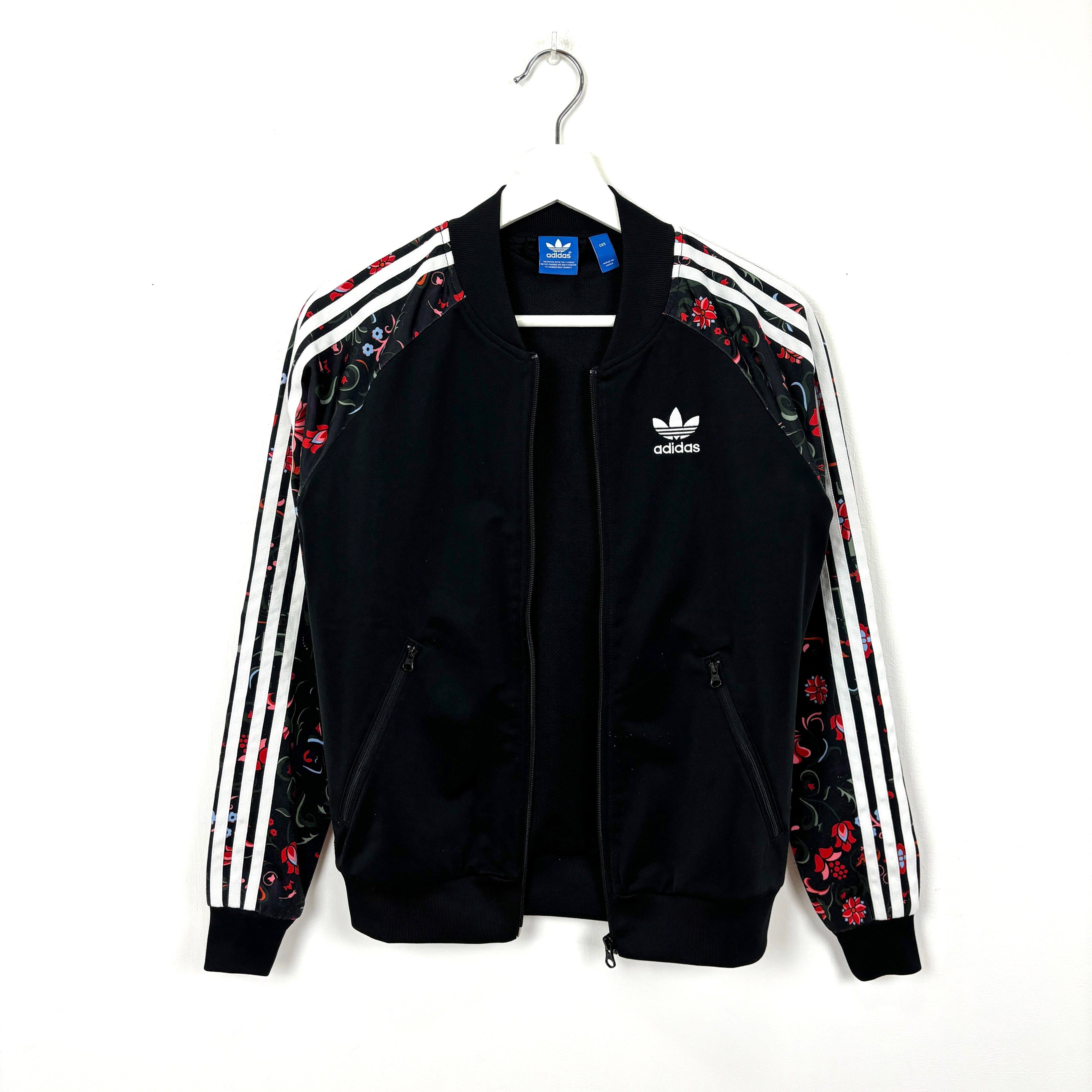 adidas Firebird Track Jacket Tracksuit Track TOP 3 Stripe black Flower print