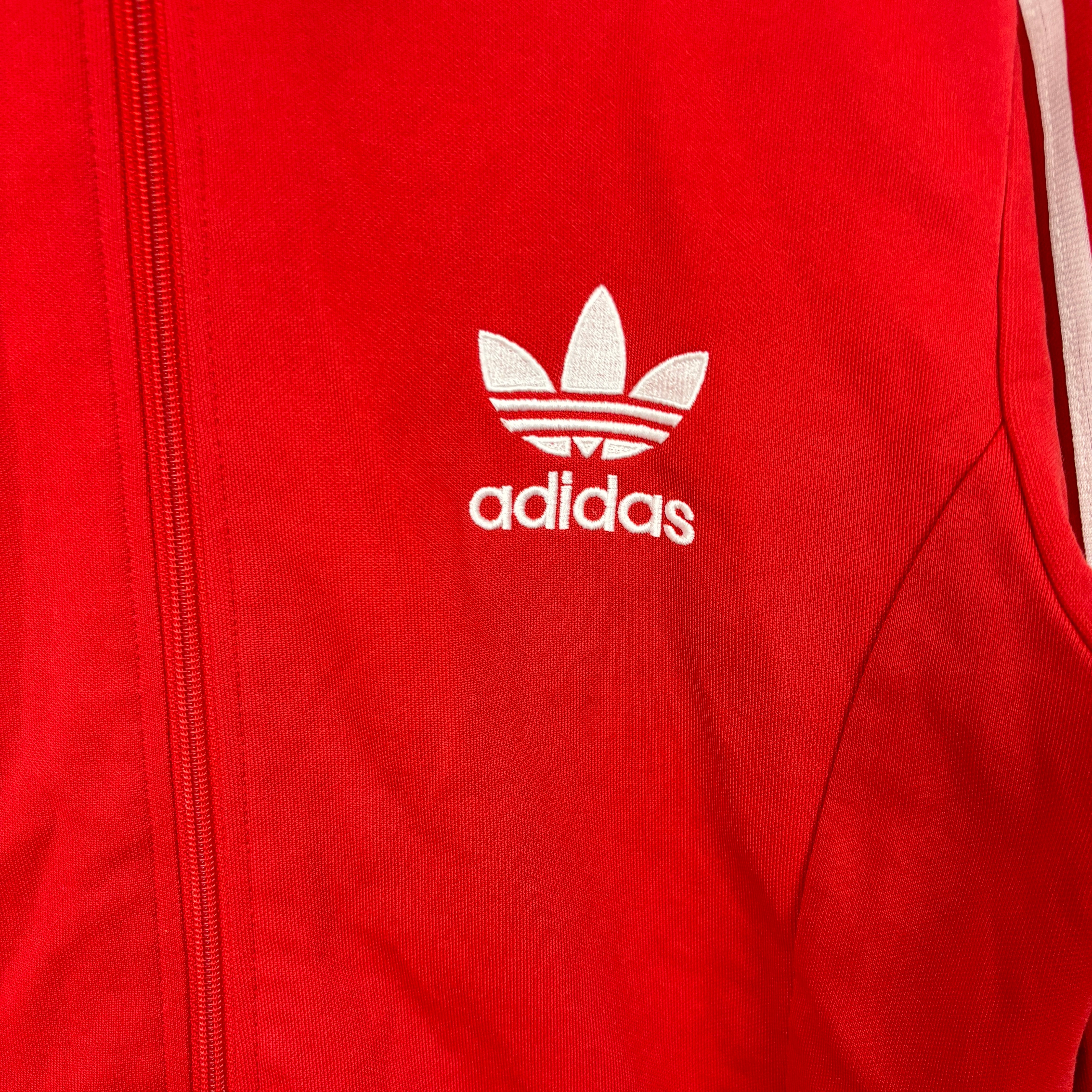 adidas Firebird Track Jacket Tracksuit Track TOP 3 Stripe red