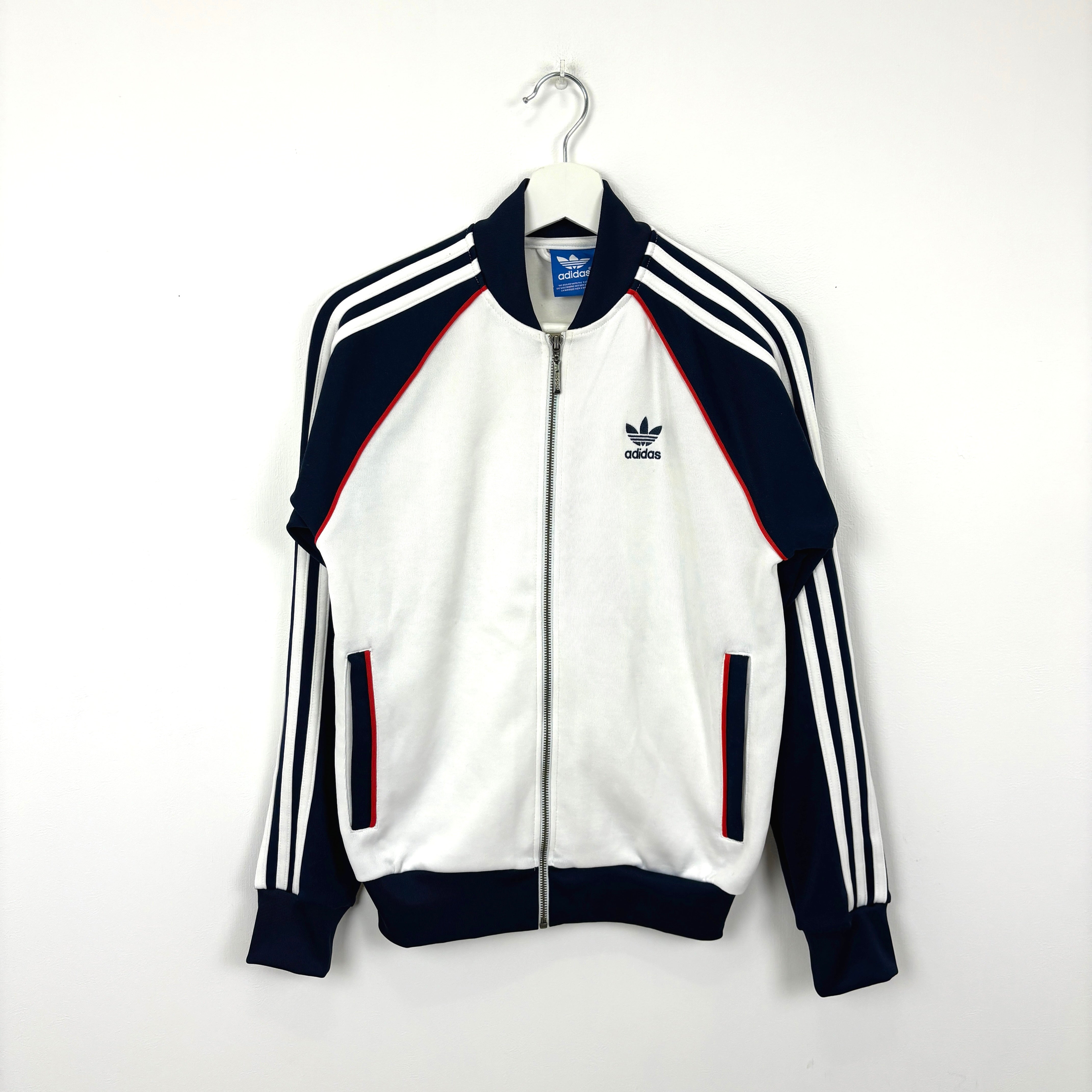 adidas Firebird Track Jacket Tracksuit Track TOP 3 Stripe Navy×White