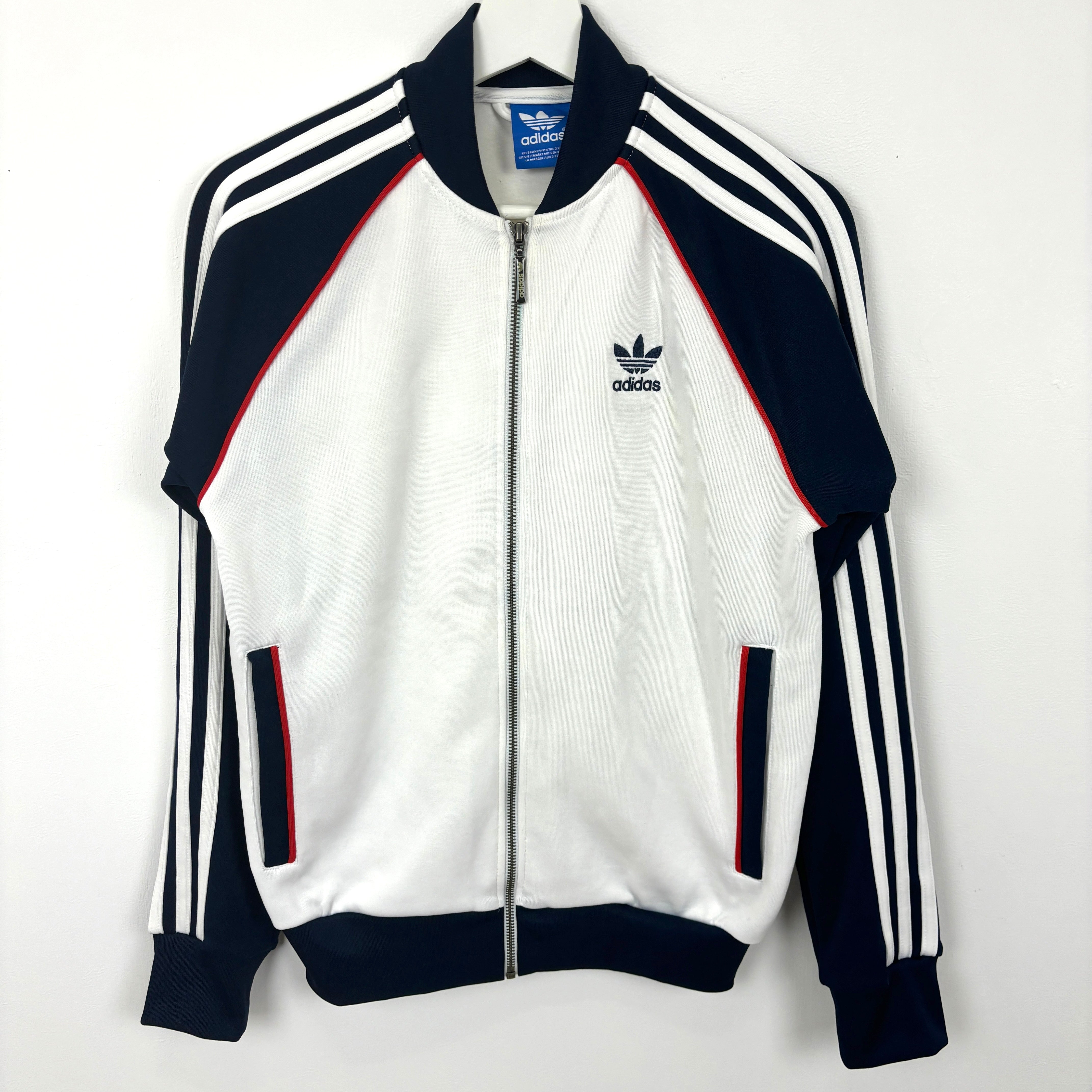 adidas Firebird Track Jacket Tracksuit Track TOP 3 Stripe Navy×White