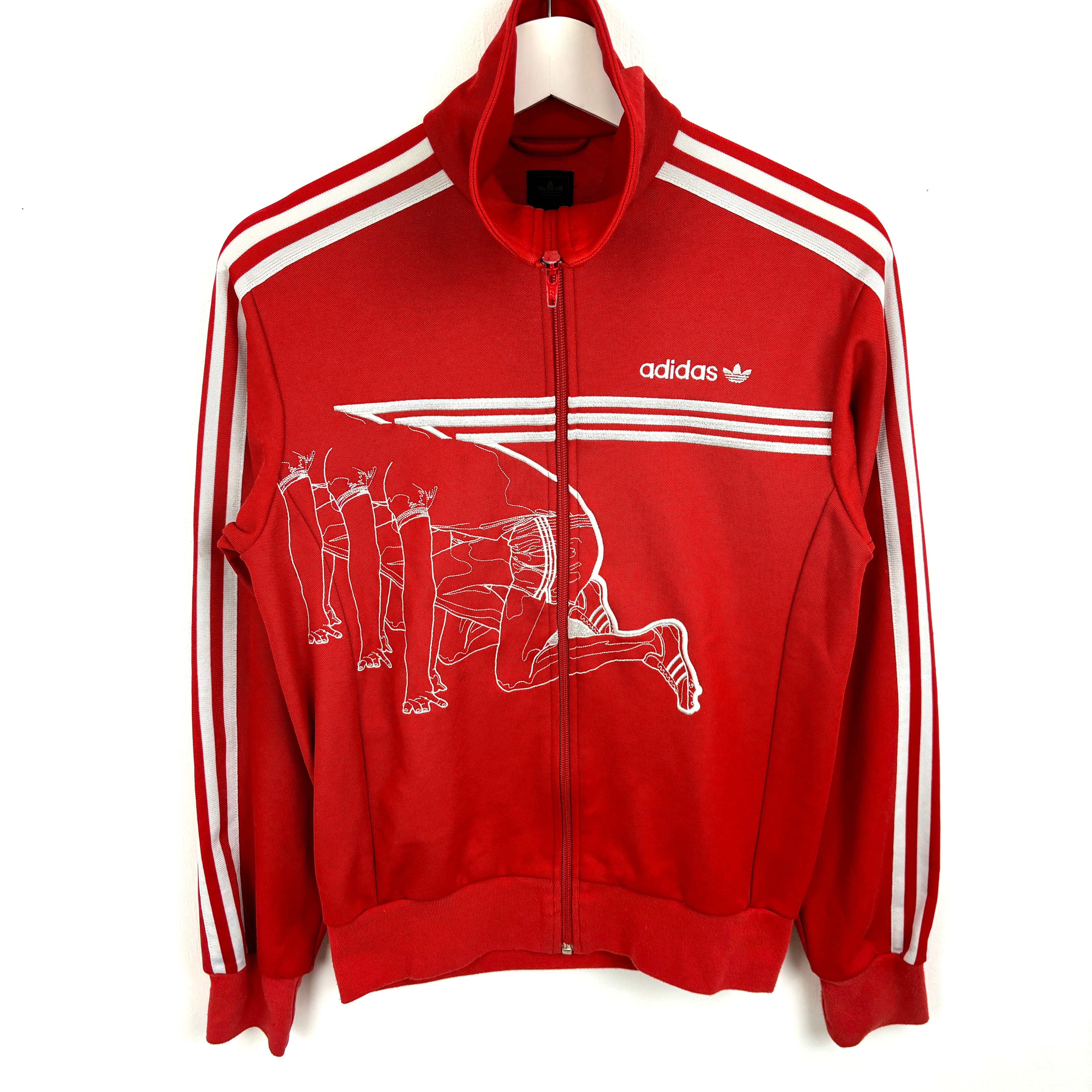 adidas 90s Firebird Track Jacket Tracksuit Track TOP 3 Stripe red