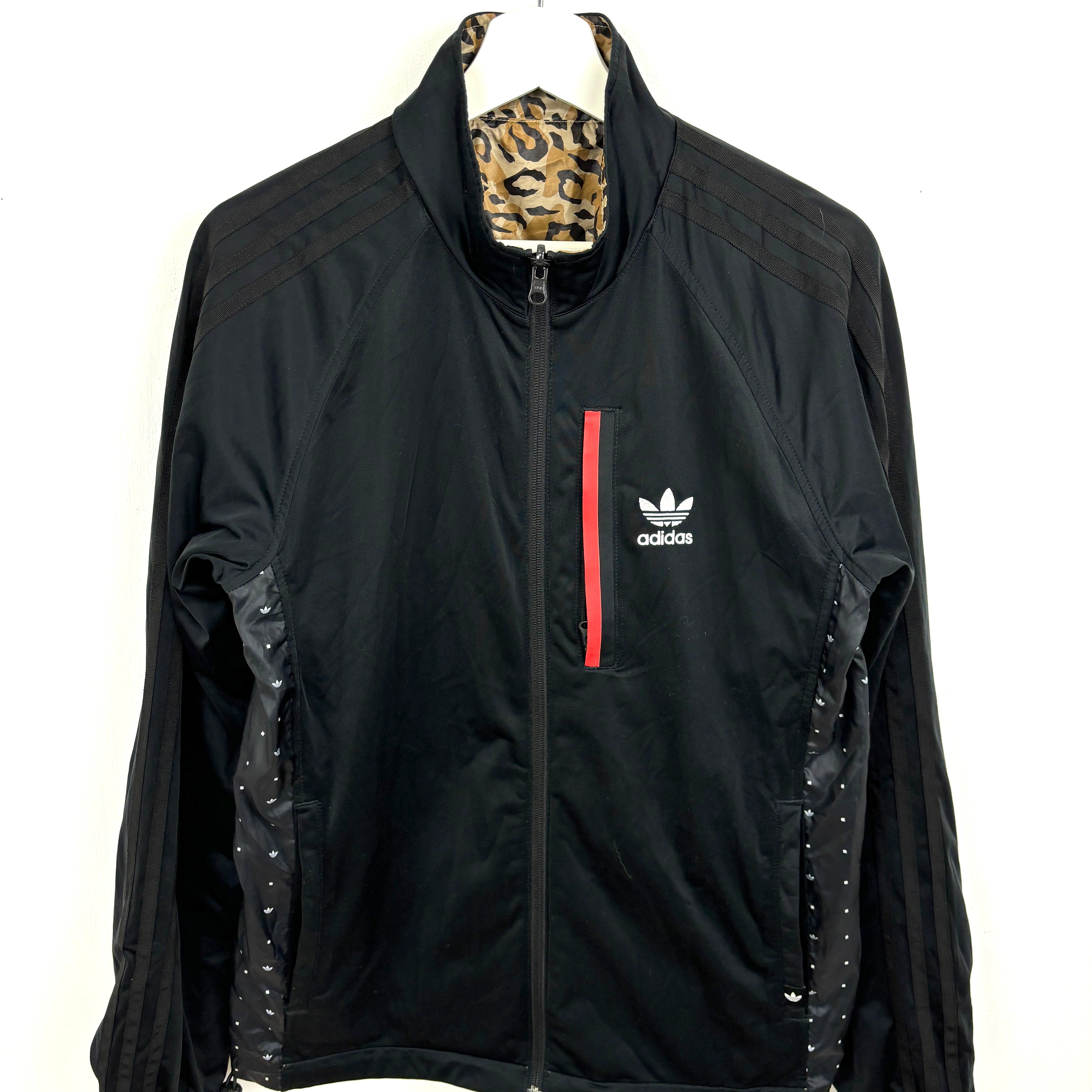 2WAY adidas Firebird Track Nylon Jacket Tracksuit Track TOP 3 Stripe leopard reversible