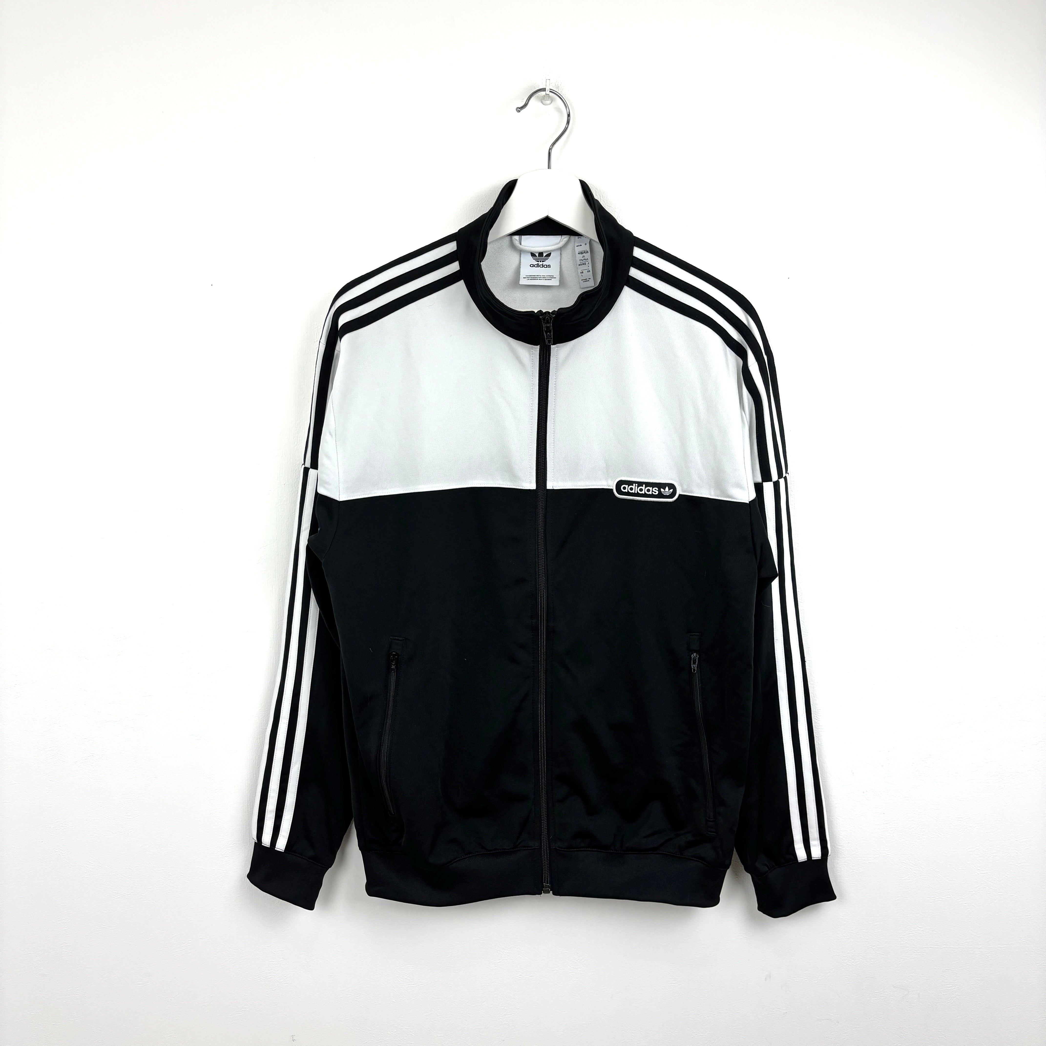 adidas Firebird Track Jacket Tracksuit Split Track Top black×white