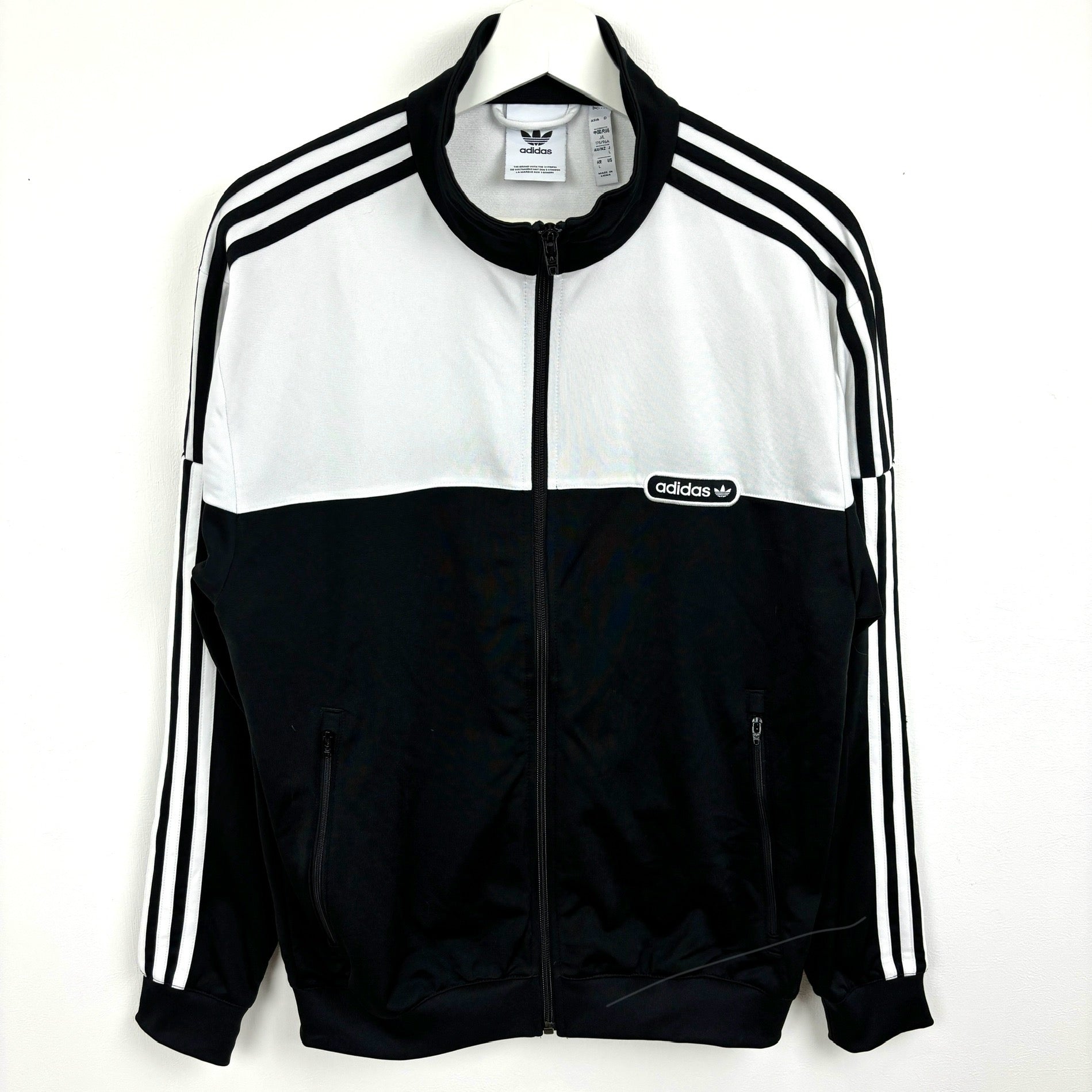 adidas Firebird Track Jacket Tracksuit Split Track Top black×white