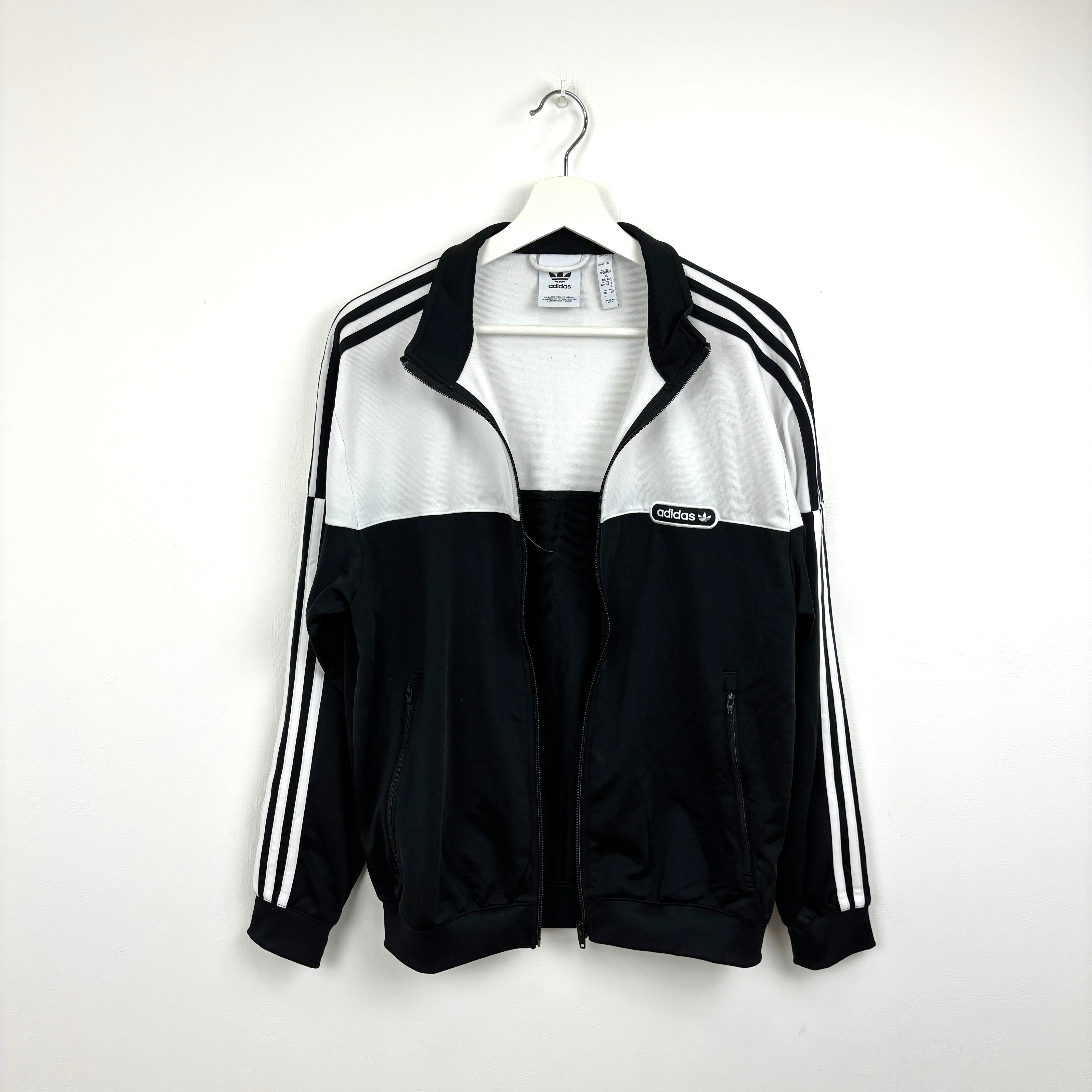 adidas Firebird Track Jacket Tracksuit Split Track Top black×white