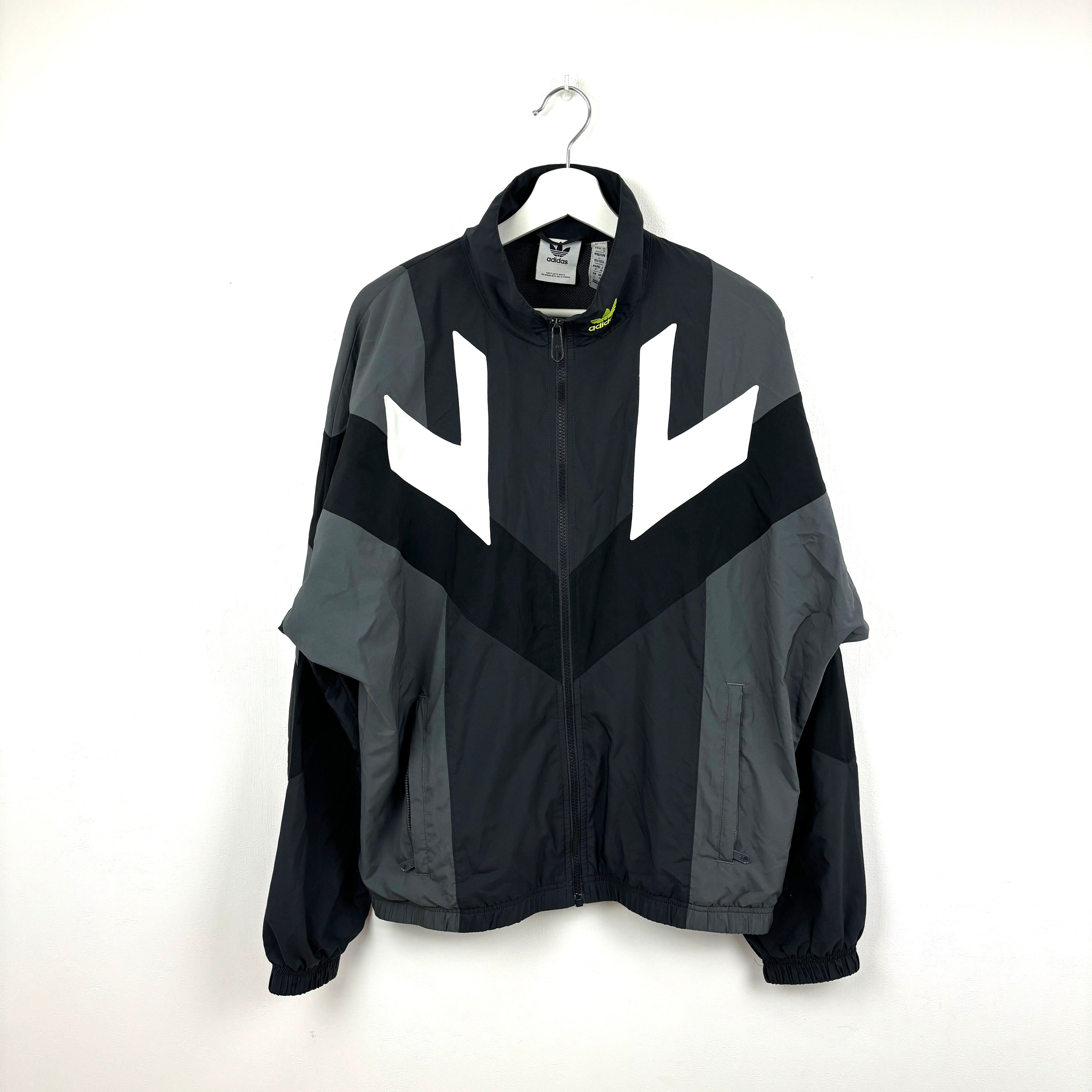 adidas nylon jacket black×gray TRACK TOP