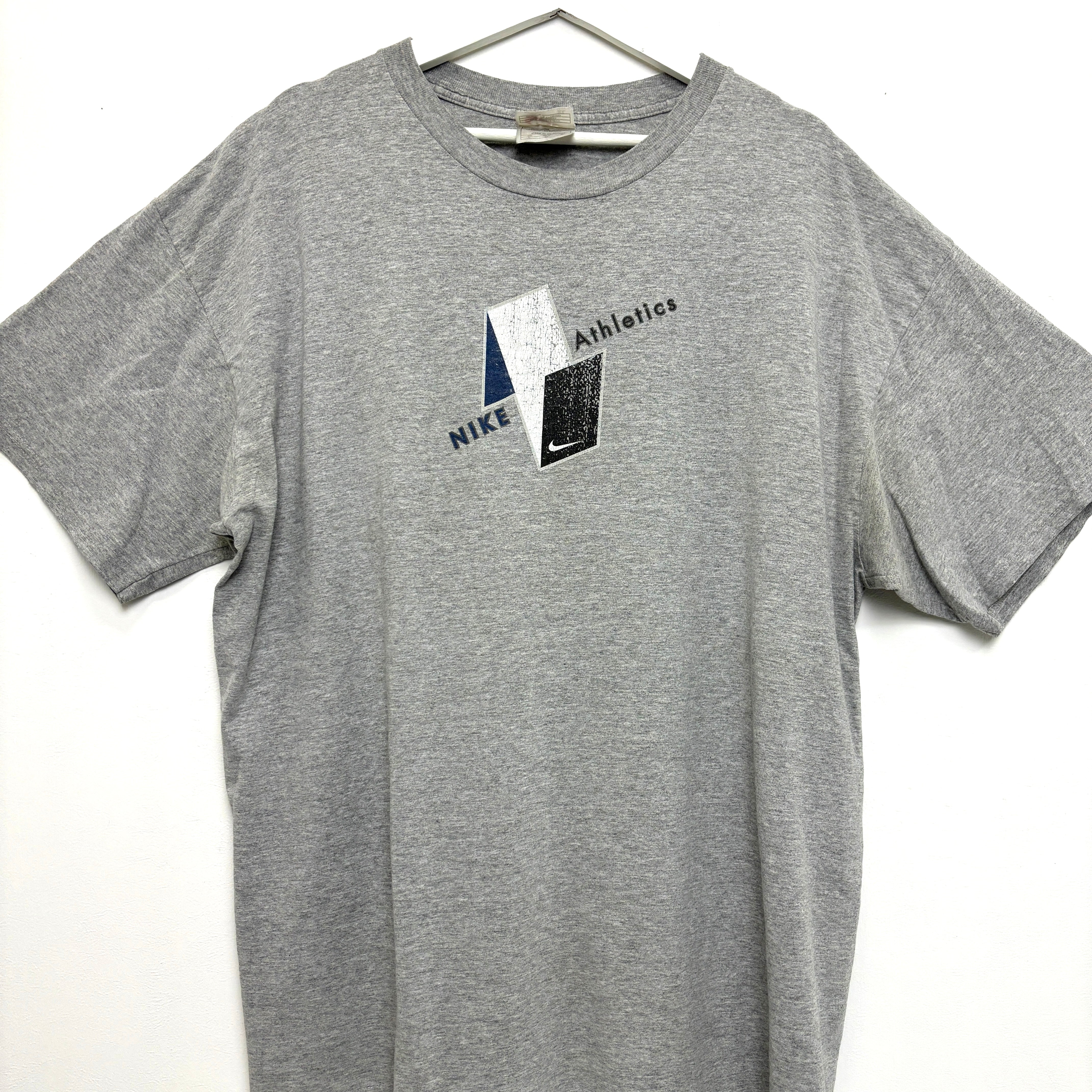 90s NIKE Athletics Graphic T-Shirt Gray Tee