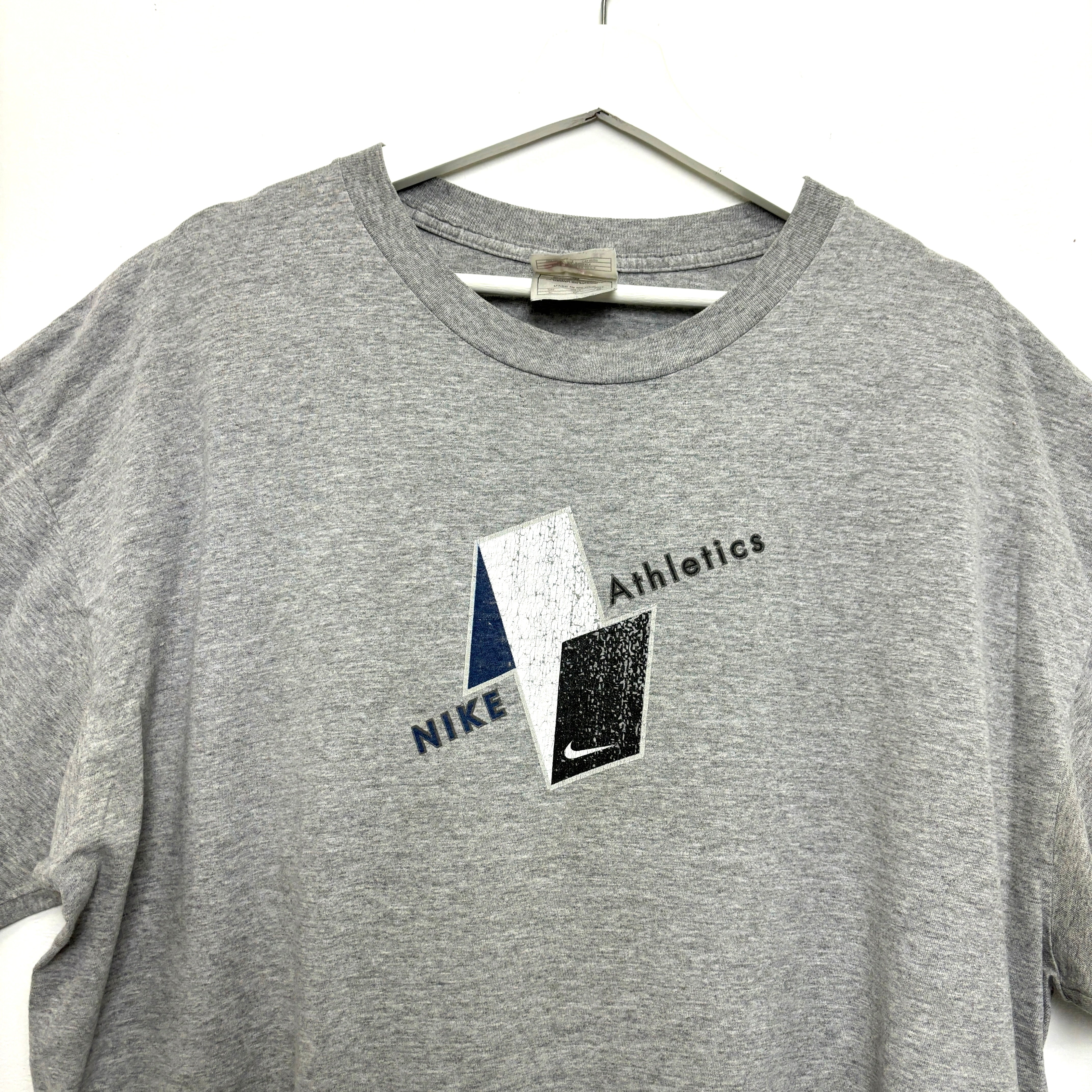 90s NIKE Athletics Graphic T-Shirt Gray Tee