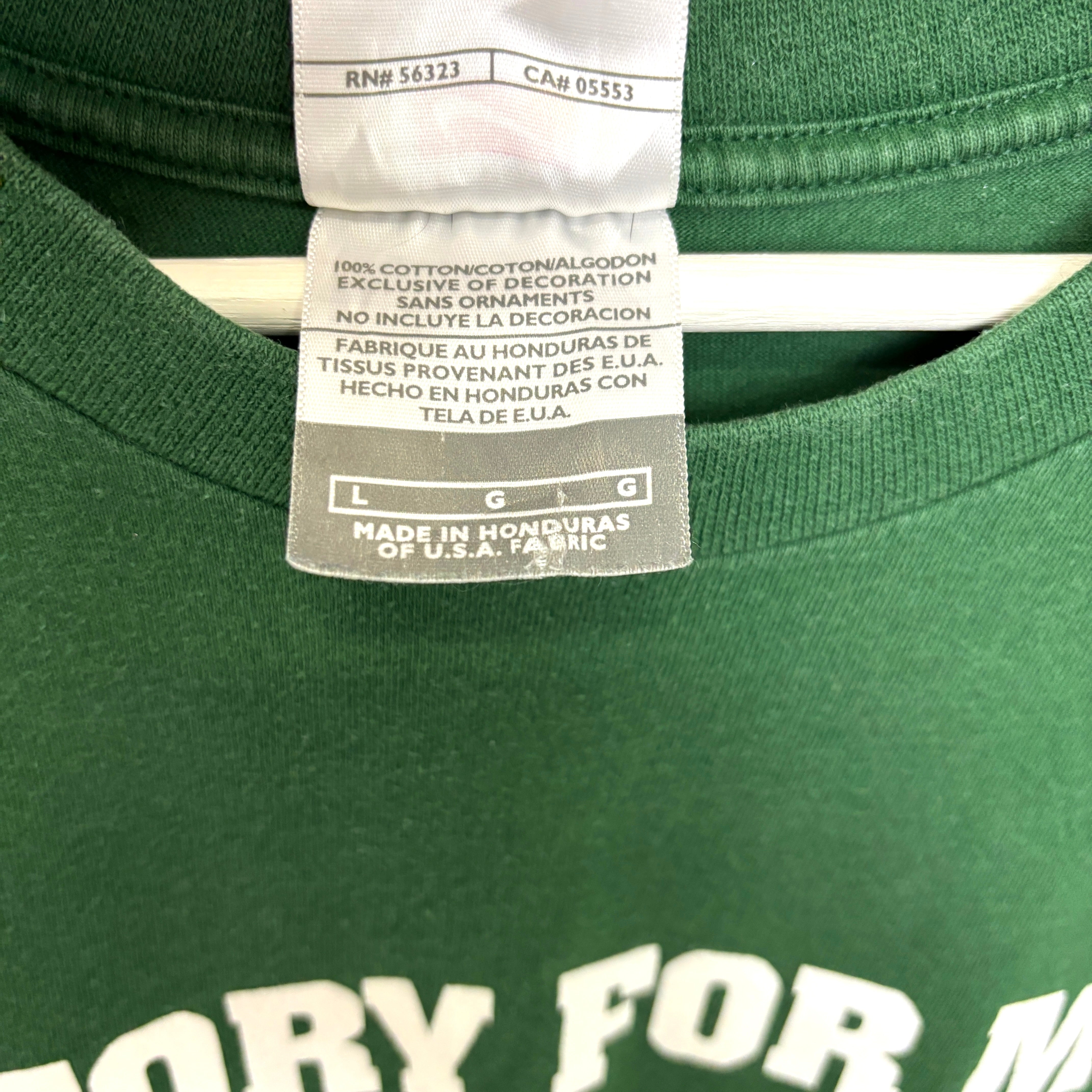 90s NIKE Green T-Shirt with MSU Victory Logo Tee