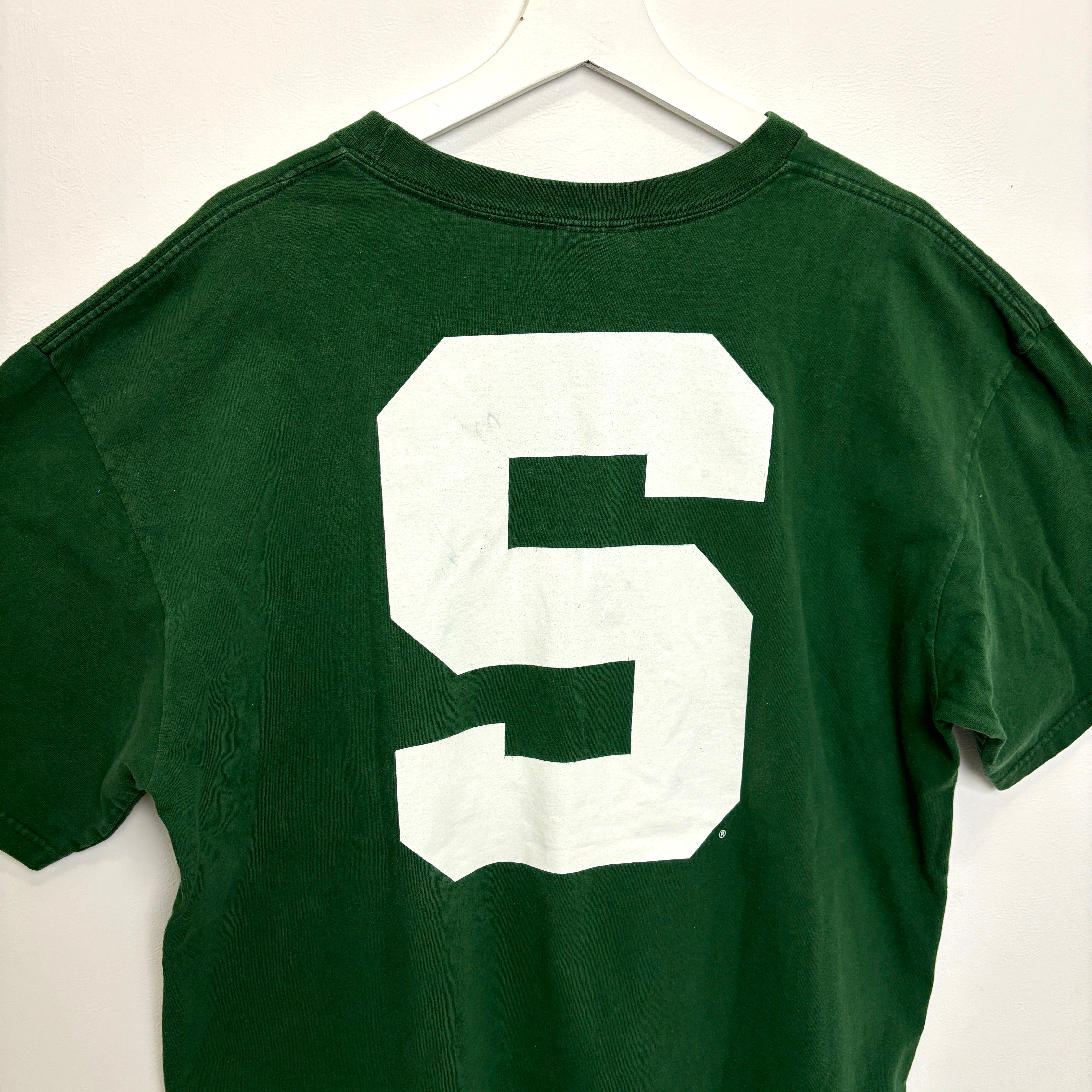 90s NIKE Green T-Shirt with MSU Victory Logo Tee