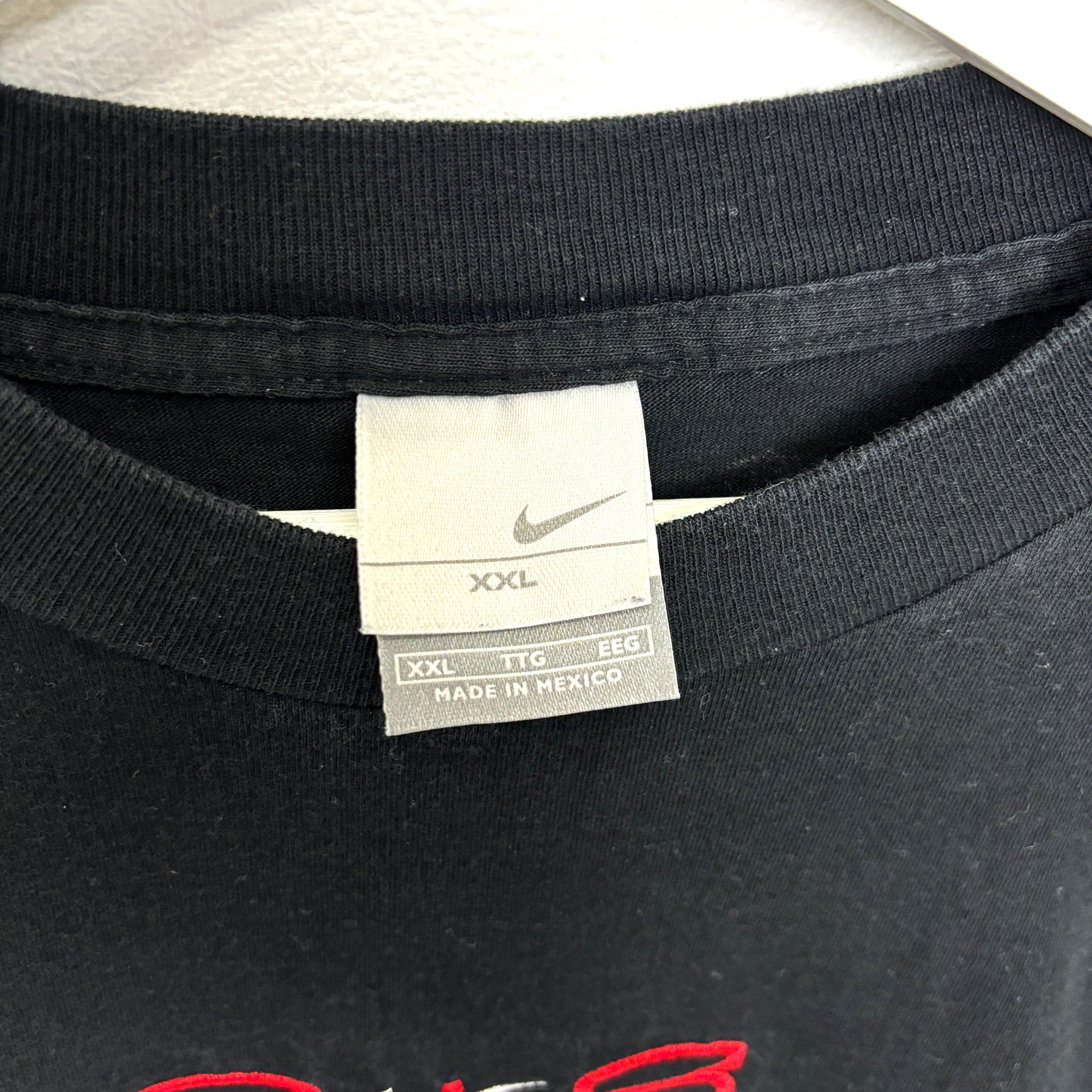 00s NIKE Air logo Embroidered T-Shirt Black Tee