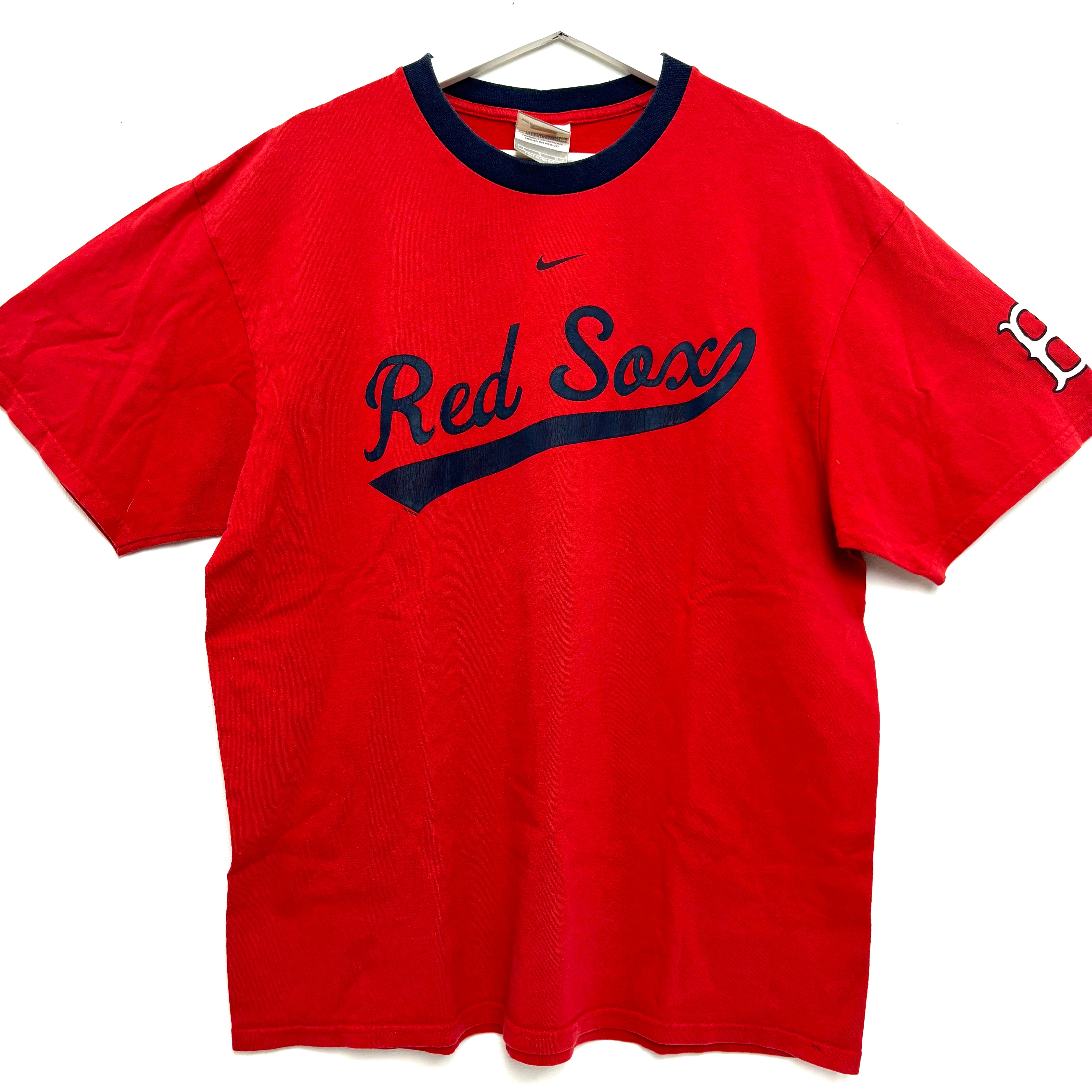 90s NIKE Red Sox Logo Tee RED Ringer T-shirt