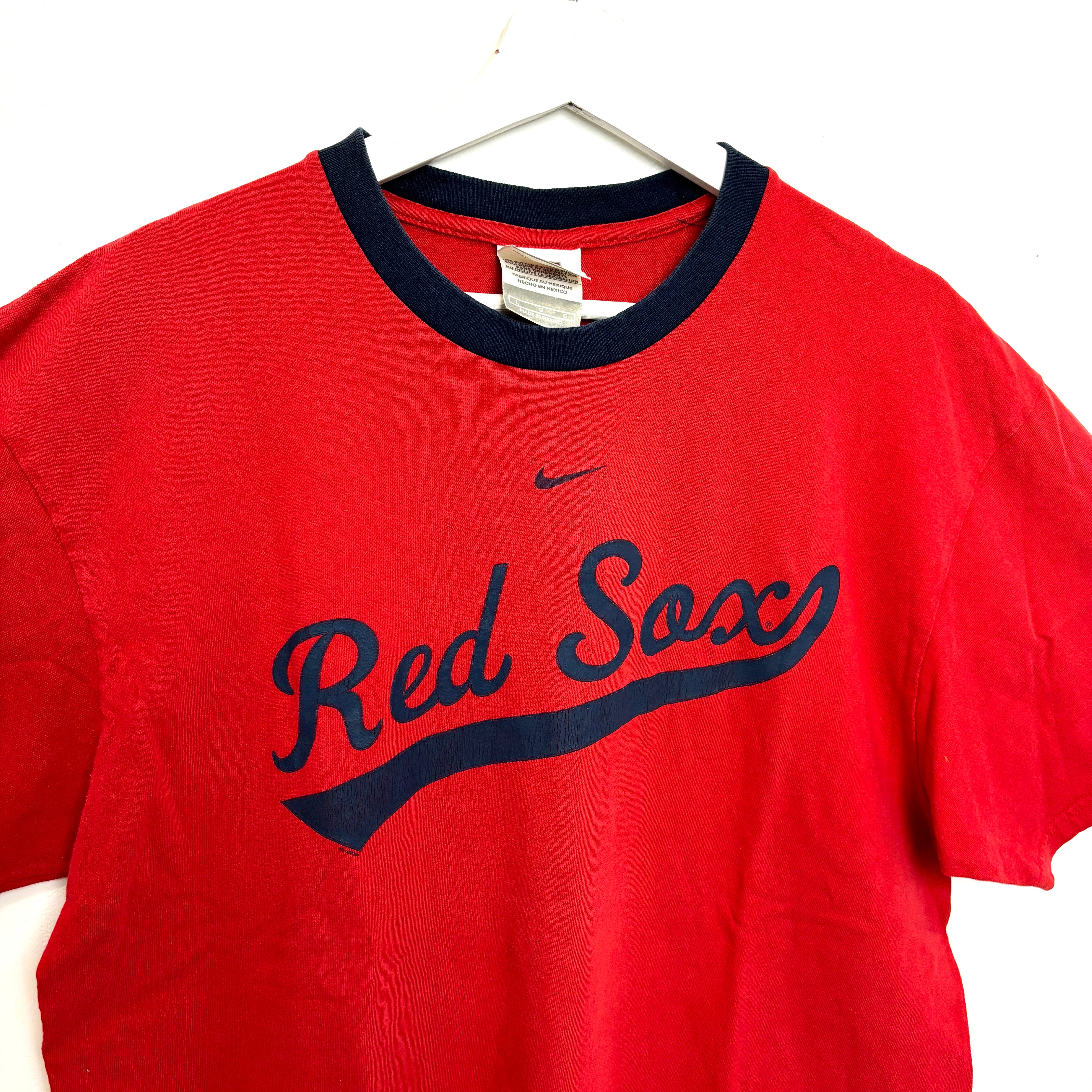 90s NIKE Red Sox Logo Tee RED Ringer T-shirt