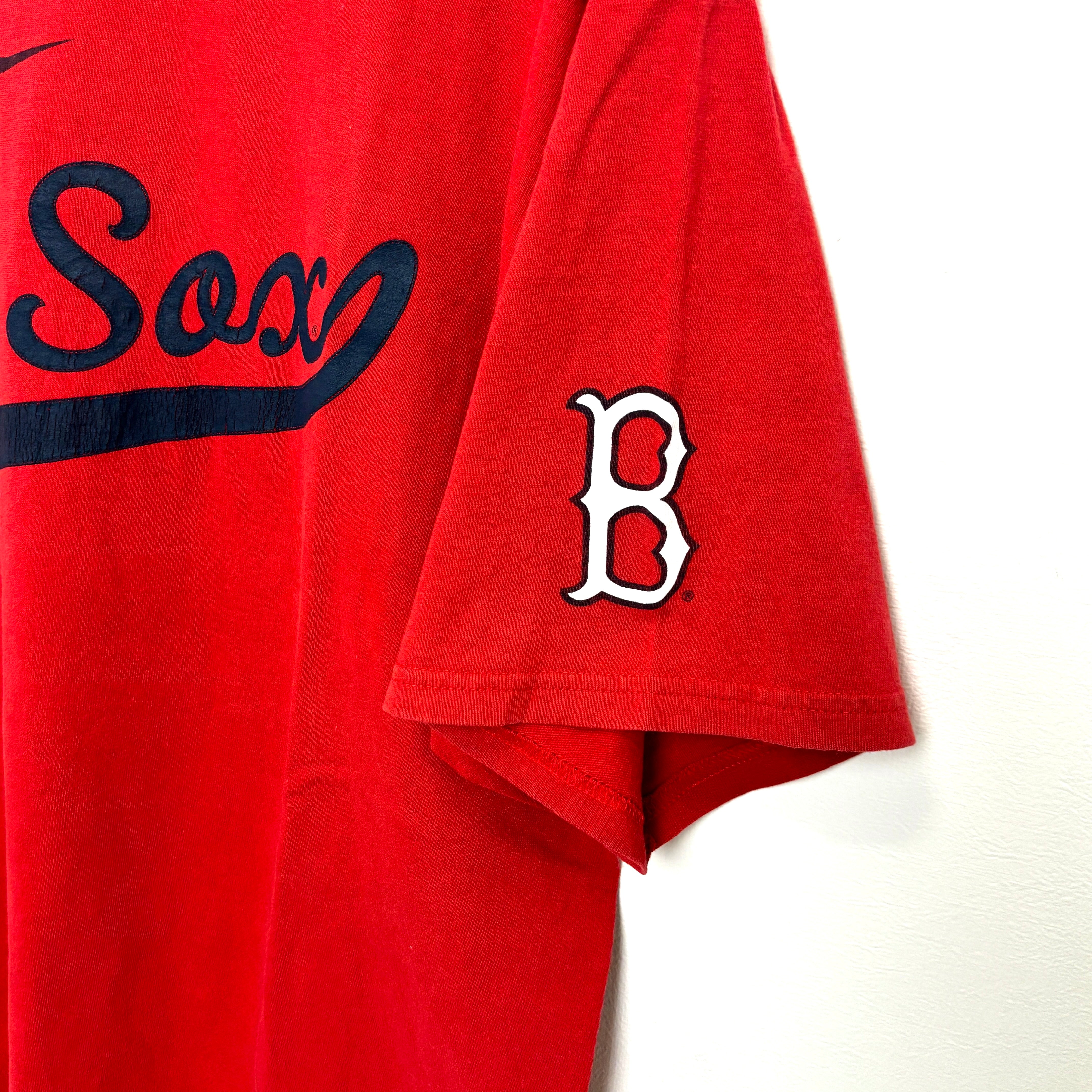 90s NIKE Red Sox Logo Tee RED Ringer T-shirt