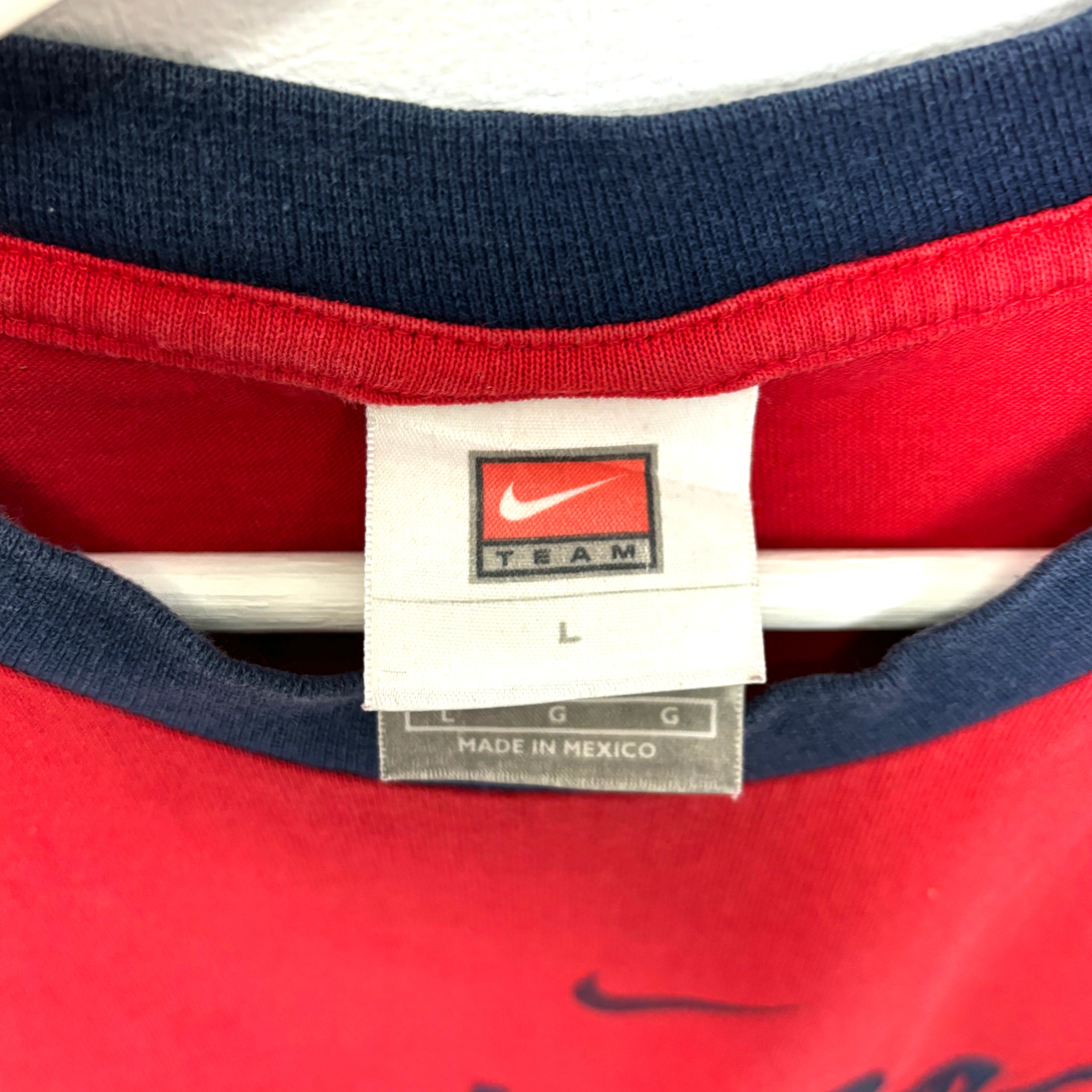 90s NIKE Red Sox Logo Tee RED Ringer T-shirt