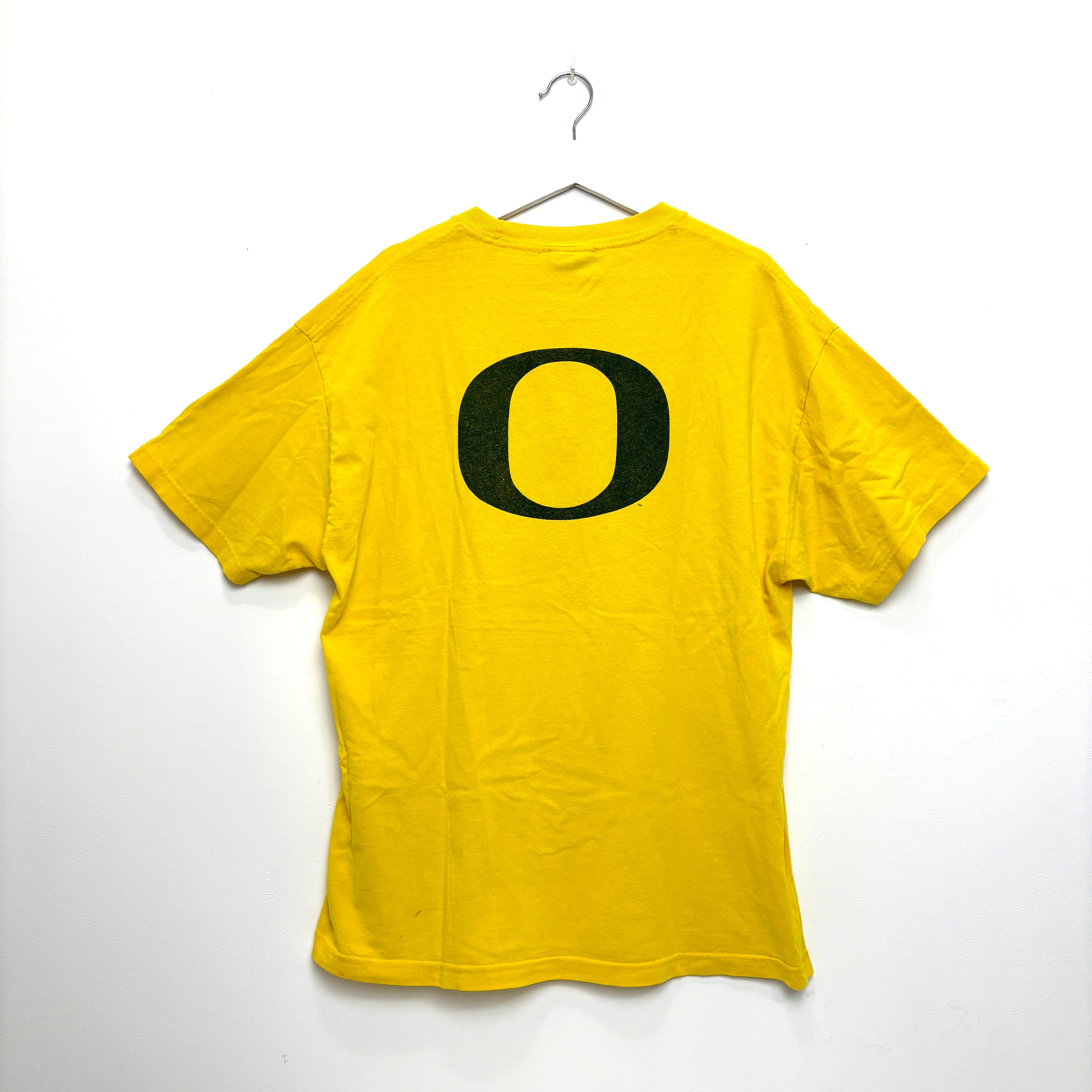 90s NIKE Yellow T-Shirt Oregon Ducks Football Logo Tee