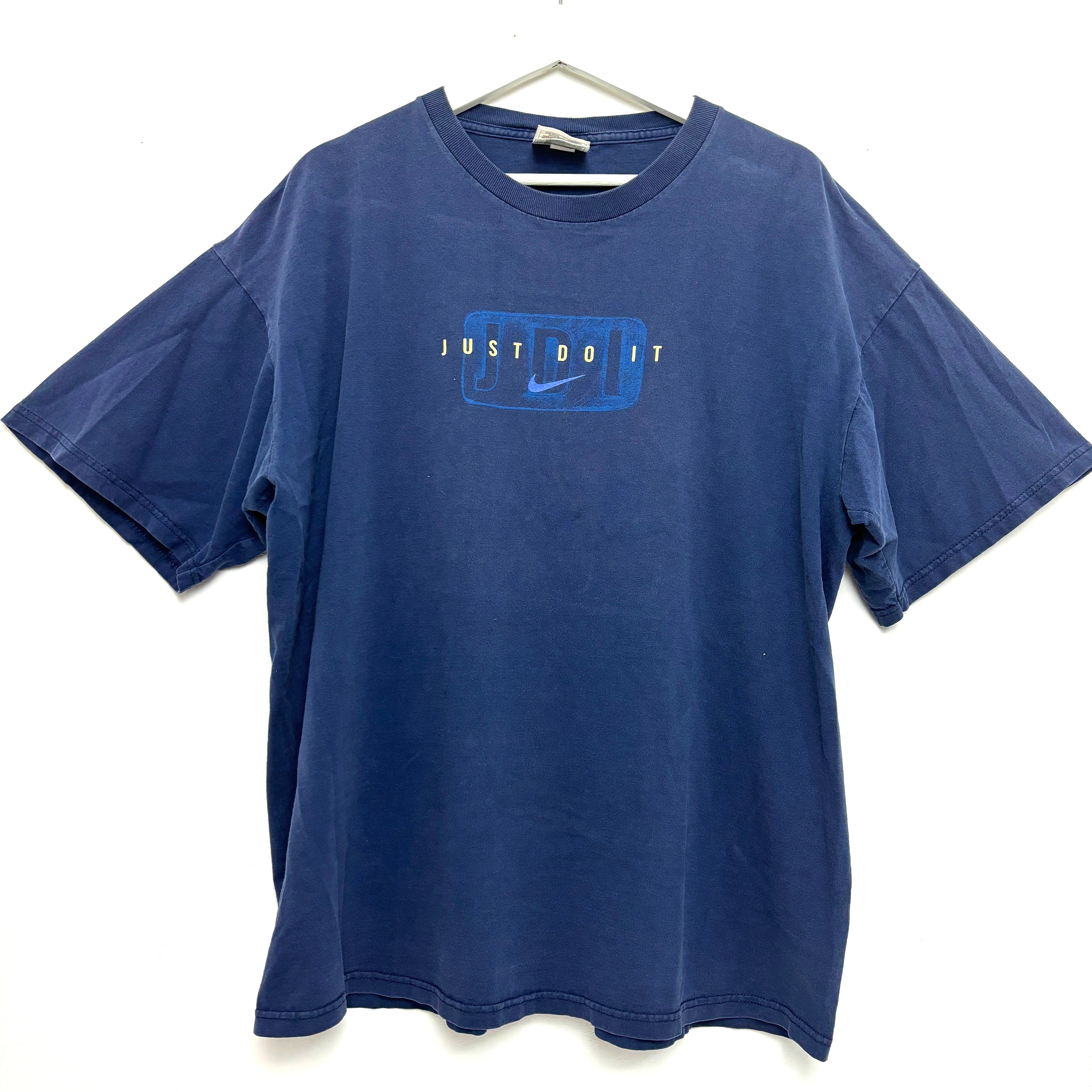 90s NIKE Navy Just Do It Graphic T-Shirt Tee