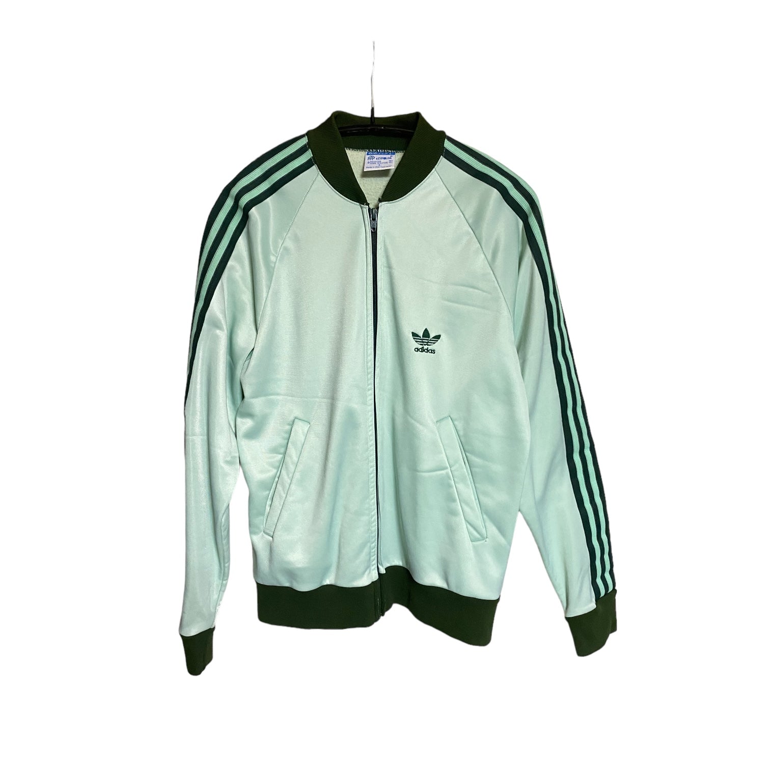 80s Vintage Adidas Track ATP Jacket Made in USA Green