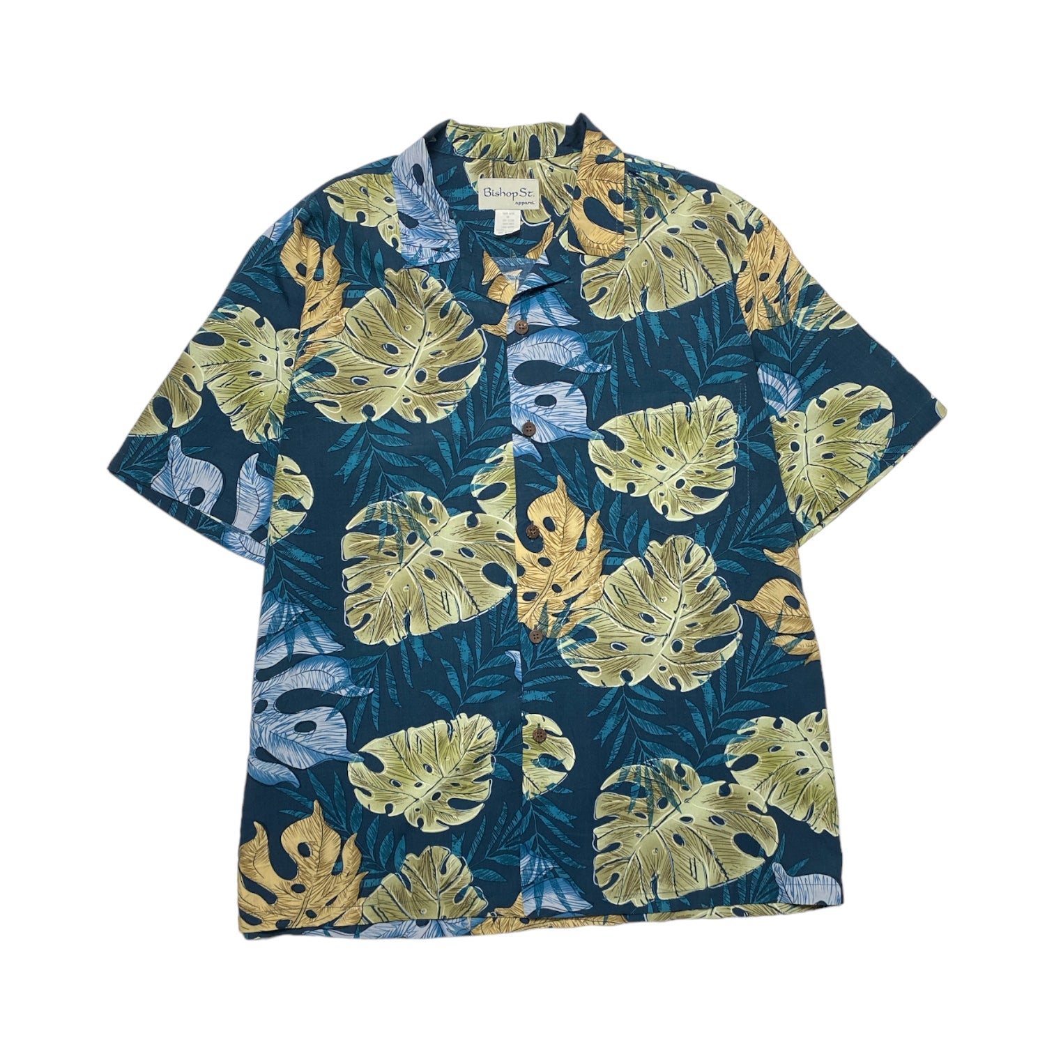 Bishop St. Hawaian Aloha Shirt Made in HAWAI USA RAYON