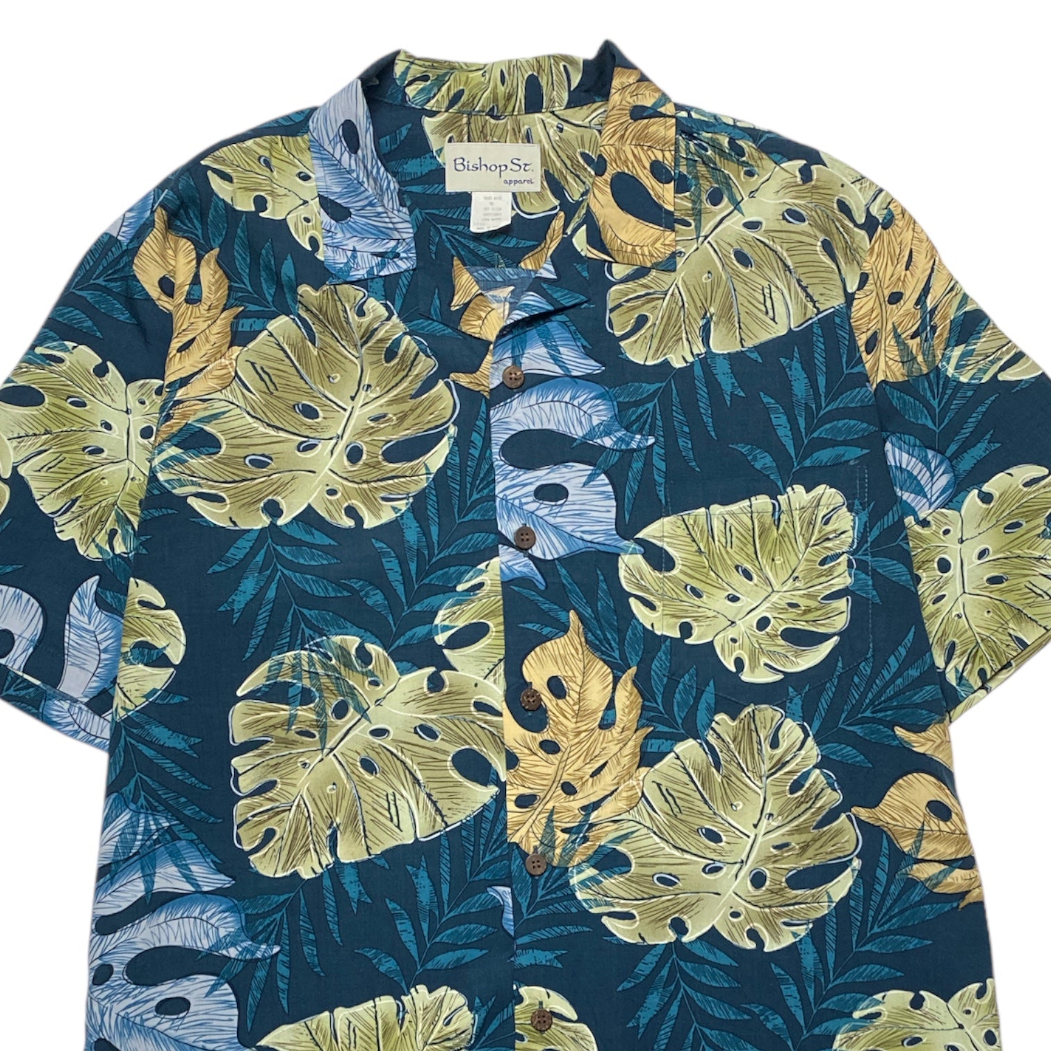 Bishop St. Hawaian Aloha Shirt Made in HAWAI USA RAYON