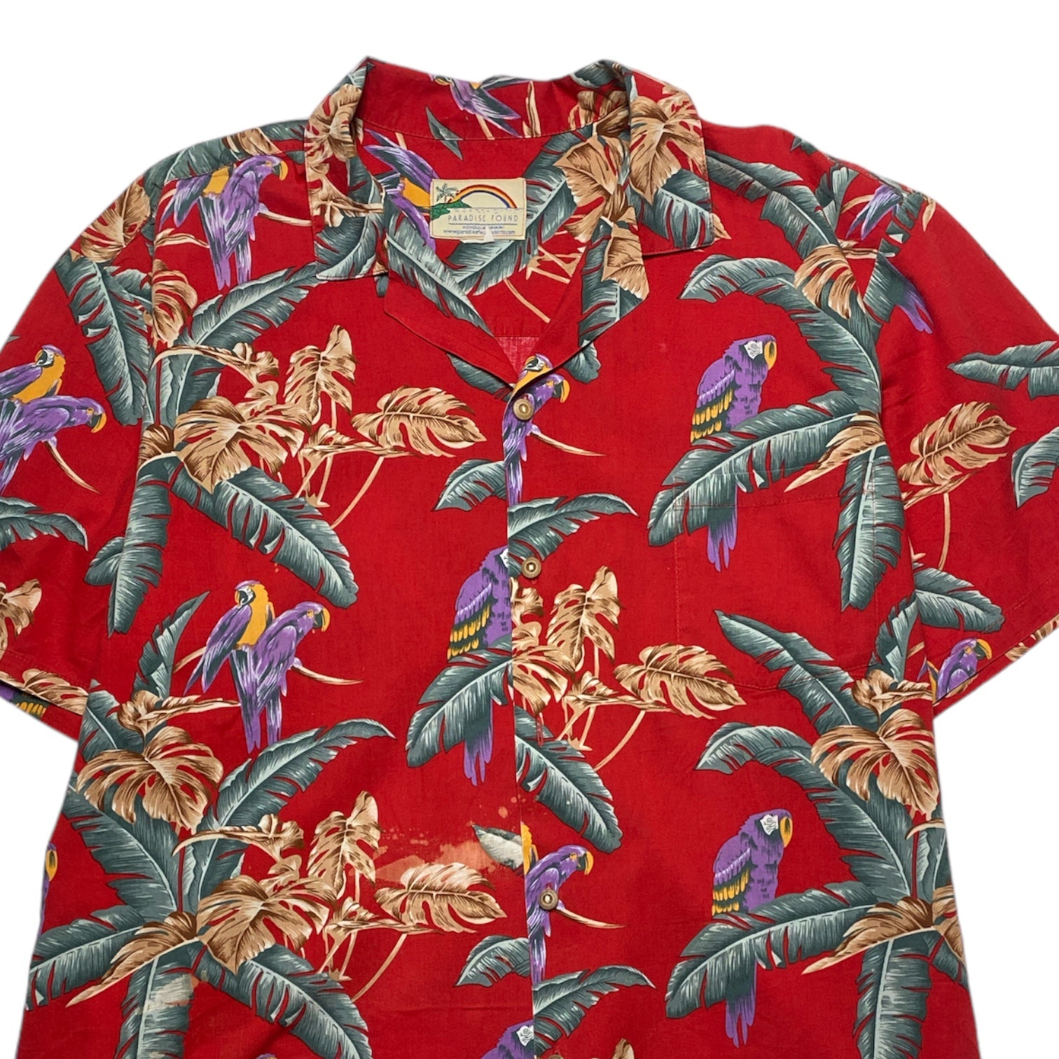 PARADISE FOUND Hawaiian Aloha Shirt Made in HAWAI.USA