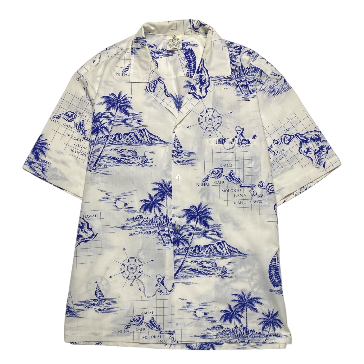 ROYAL CREATIONS Hawaiian Aloha Shirt Made in HAWAI.USA