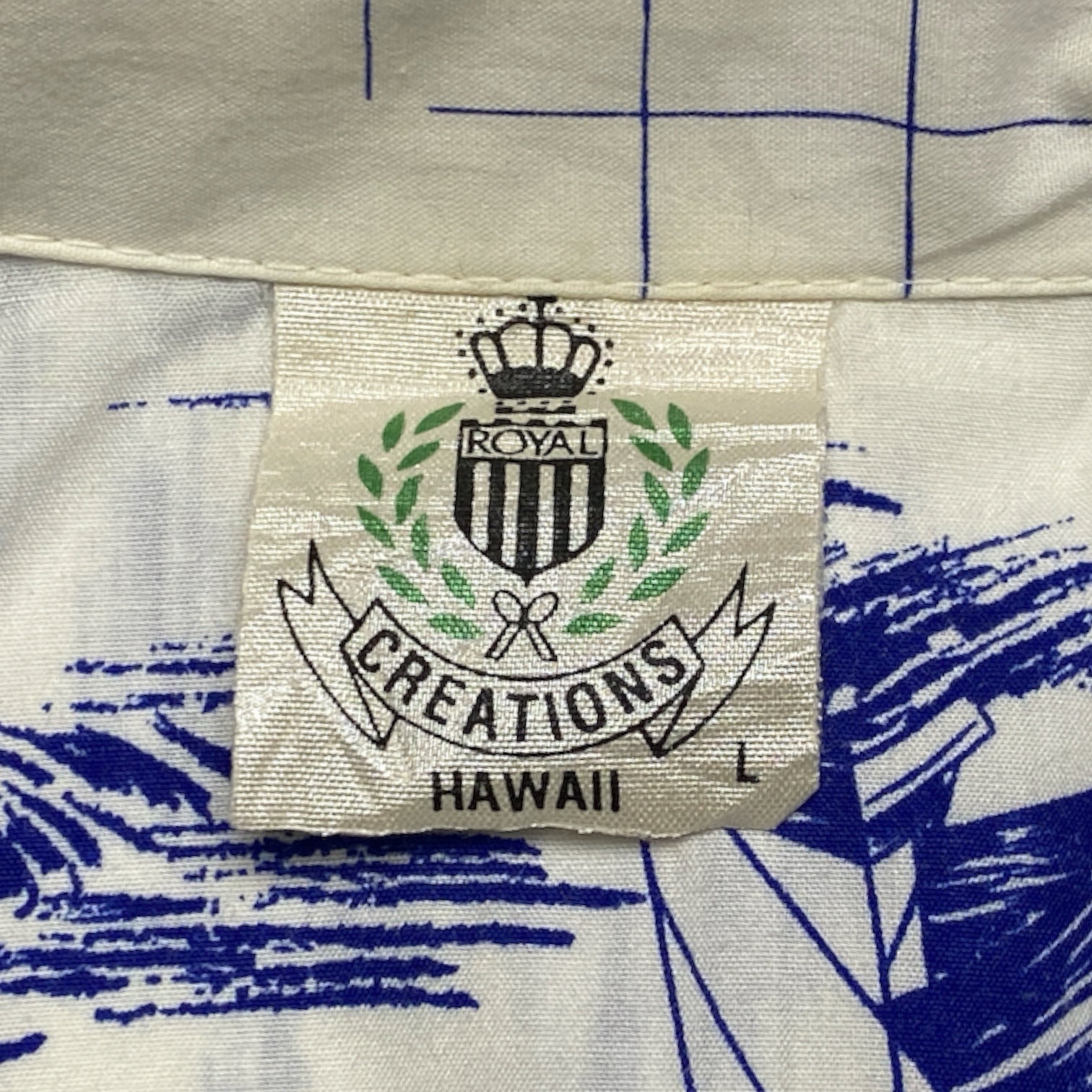 ROYAL CREATIONS Hawaiian Aloha Shirt Made in HAWAI.USA