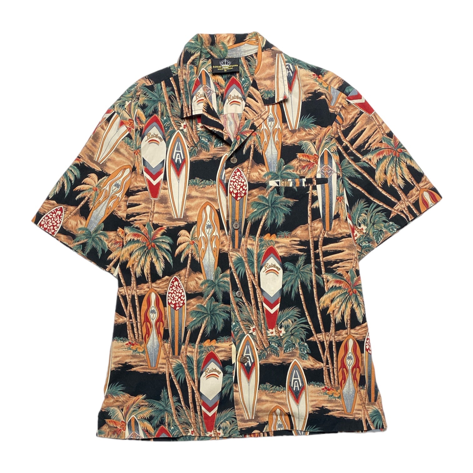 ROYAL CREATIONS Hawaiian Aloha Shirt Made in HAWAI USA COTTON