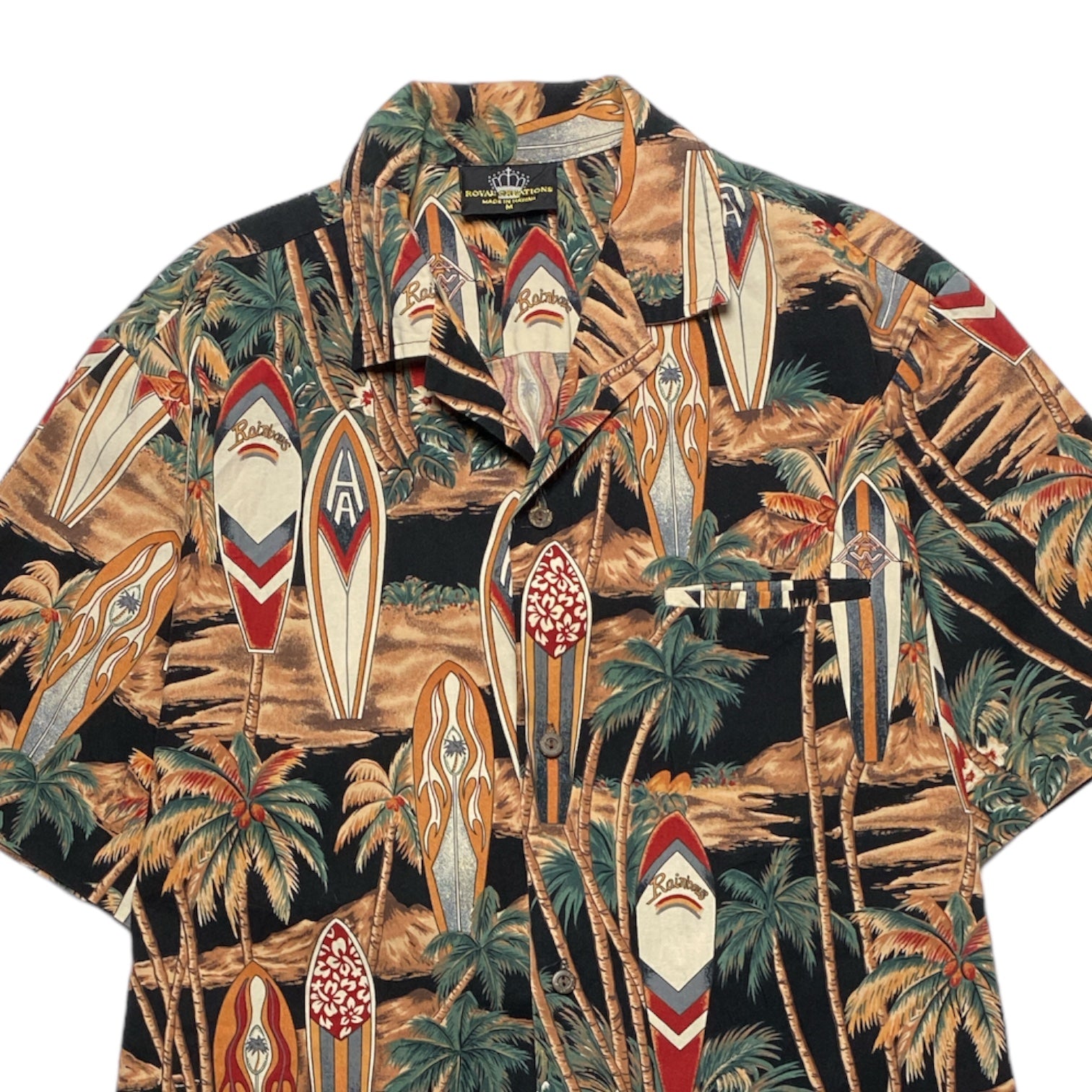 ROYAL CREATIONS Hawaiian Aloha Shirt Made in HAWAI USA COTTON