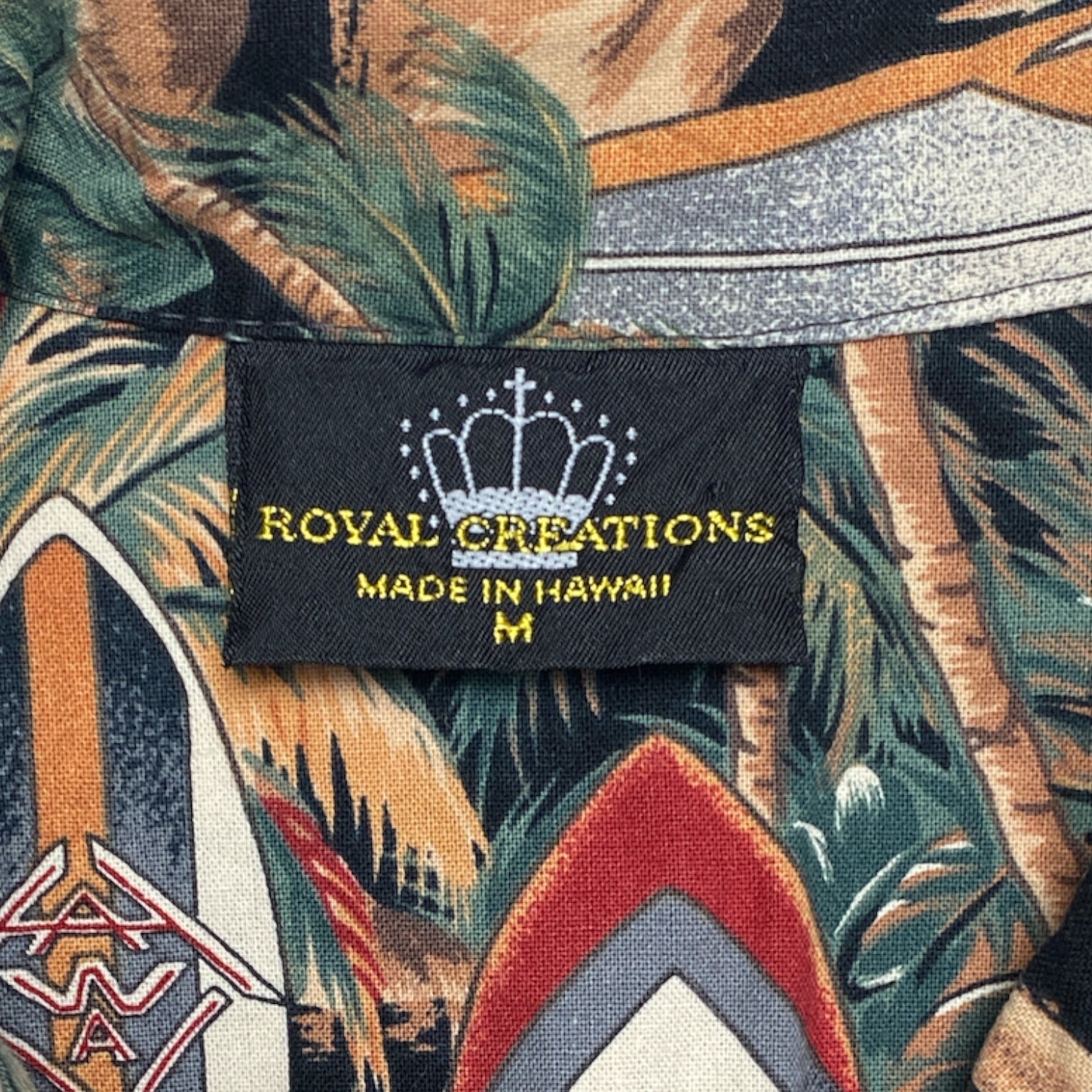 ROYAL CREATIONS Hawaiian Aloha Shirt Made in HAWAI USA COTTON