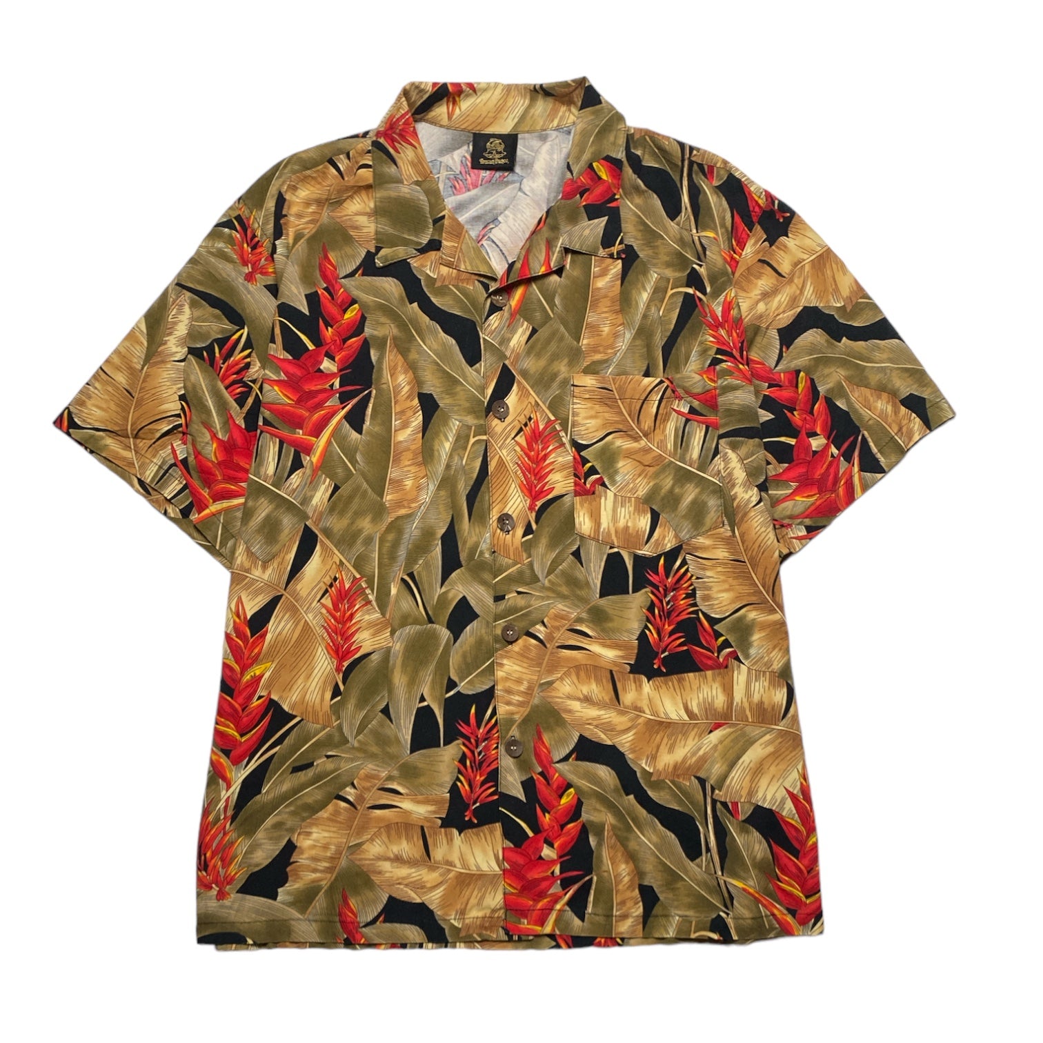 90s PolicanDance Hawaiian Aloha Shirt Made in HAWAI.USA