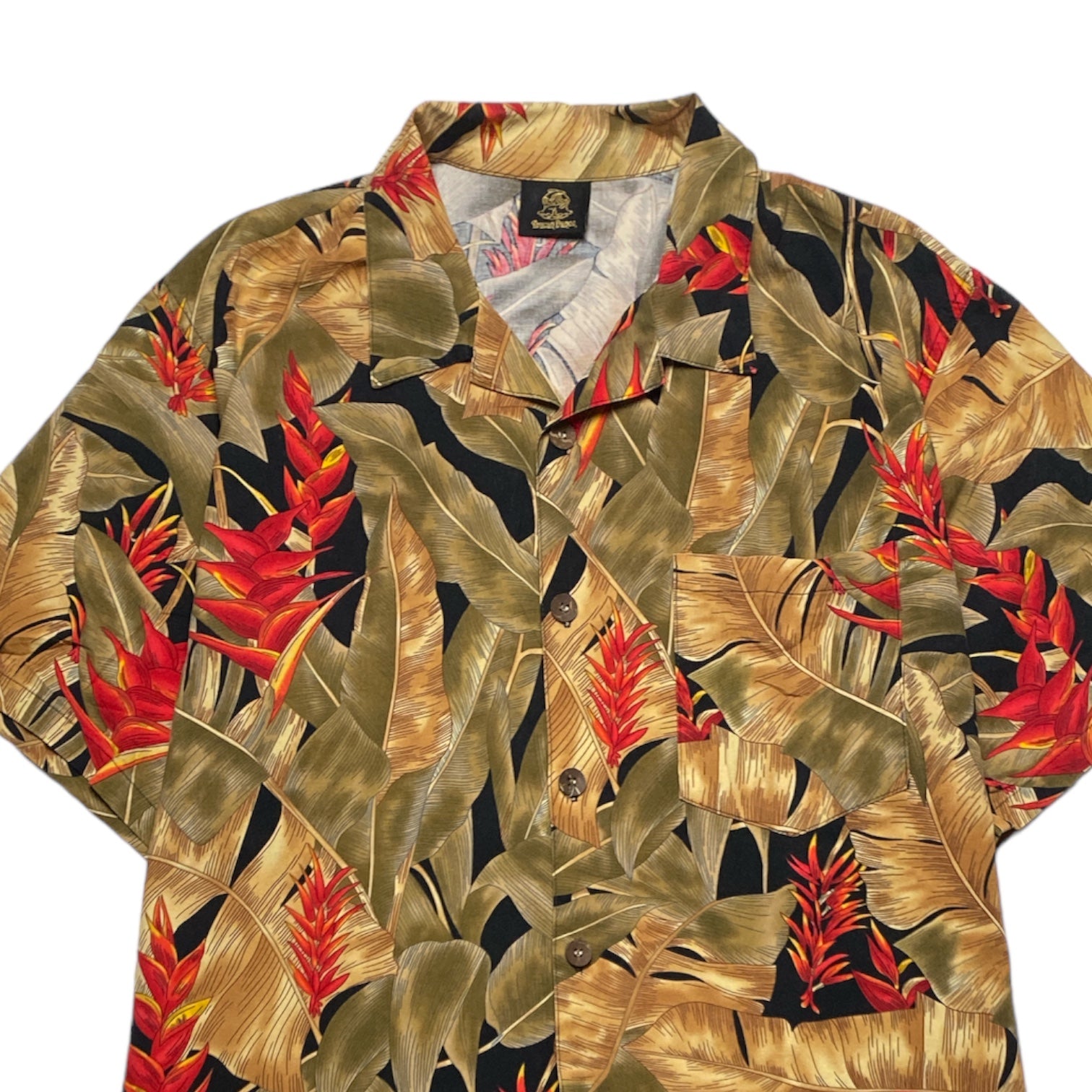 90s PolicanDance Hawaiian Aloha Shirt Made in HAWAI.USA