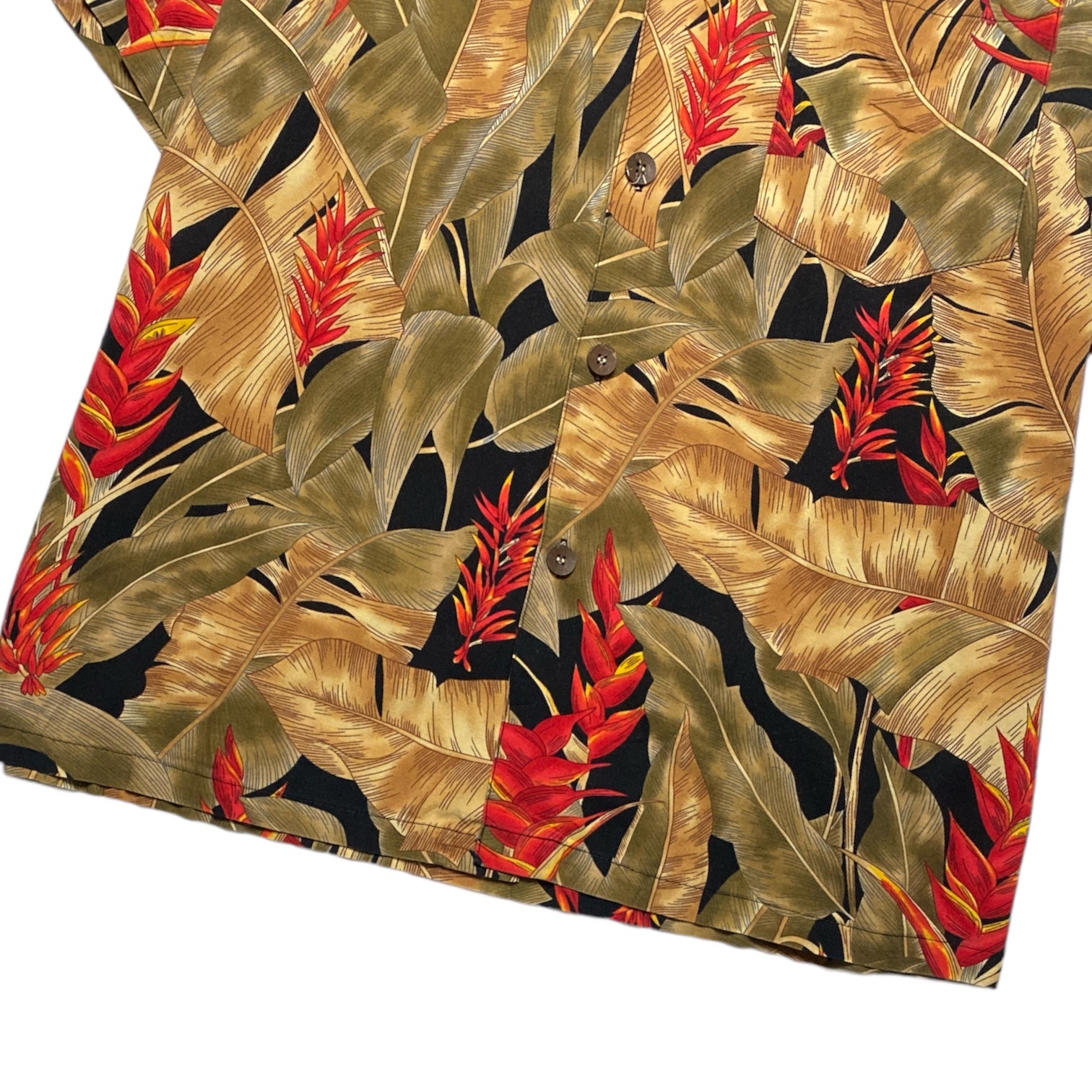 90s PolicanDance Hawaiian Aloha Shirt Made in HAWAI.USA