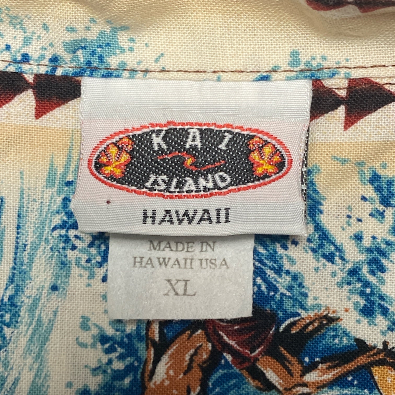 KAI ISLAND HAWAII Hawaiian Aloha Shirt Made in HAWAI USA