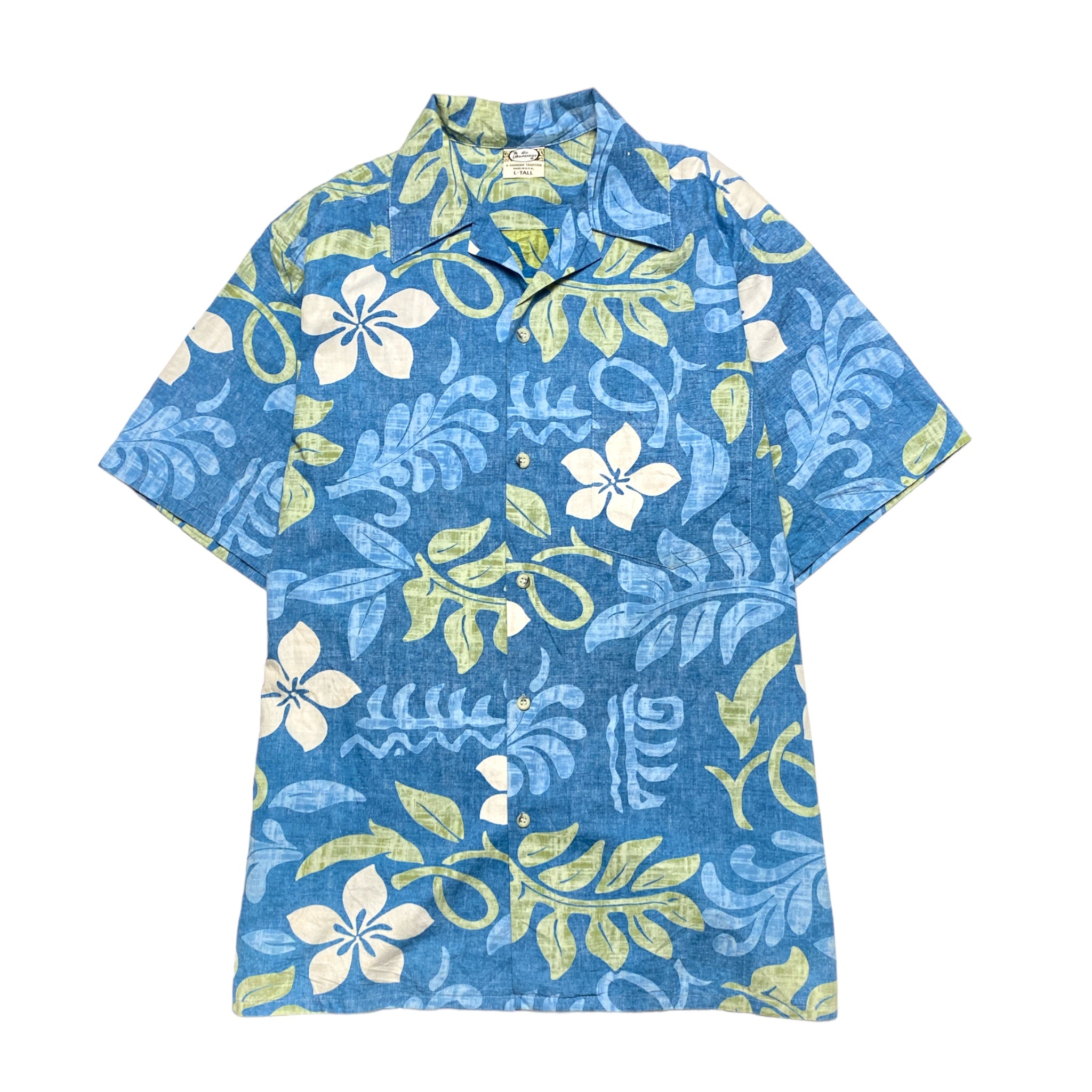 GO BAREFOOT Hawaian Aloha Shirt Made in HAWAI.USA